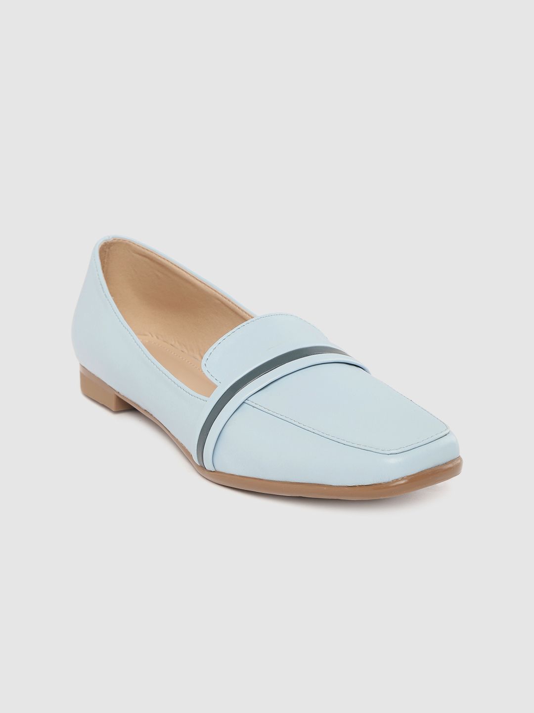 Mast & Harbour Women Blue Solid Slip-Ons Price in India