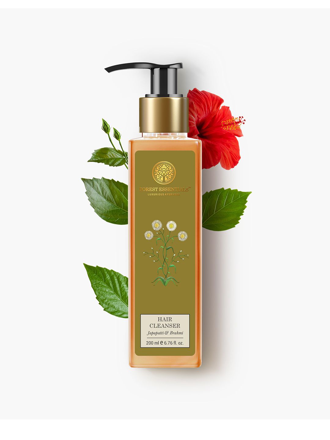 Forest Essentials Hair Cleanser Japapatti & Brahmi Shampoo for Dry & Frizzy Hair - 200ml