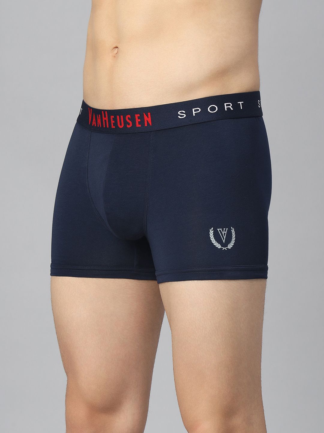Buy Van Heusen Innerwear Sport Men Solid Plush Back Elasticized