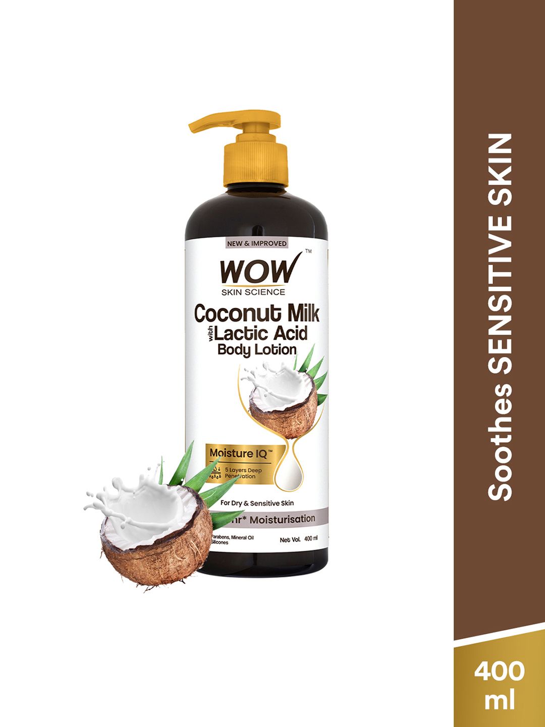 WOW Skin Science Coconut Milk & Argan Oil Body Lotion for Medium Hydration - 400 ml