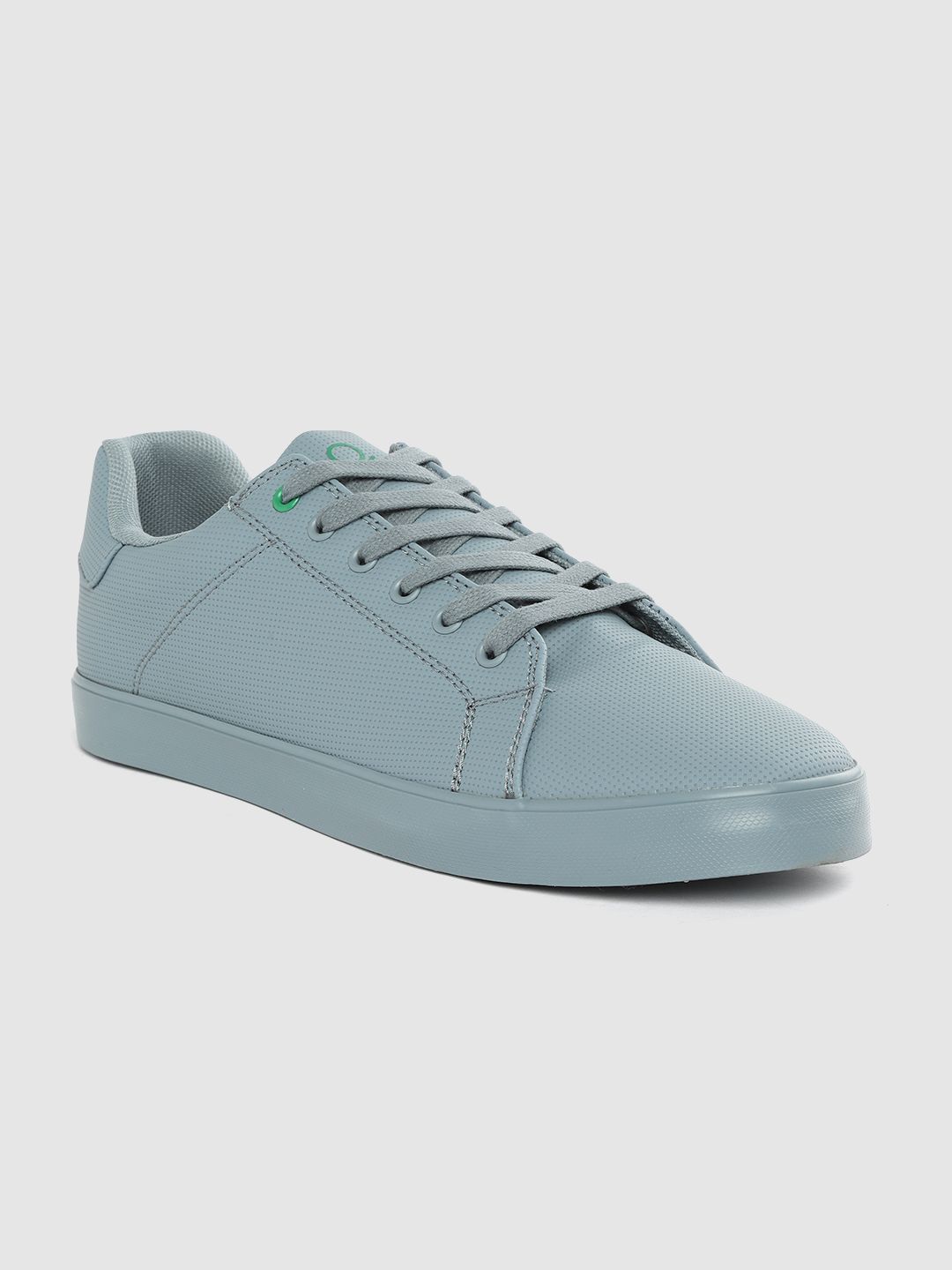 United Colors of Benetton Men Blue Textured Sneakers