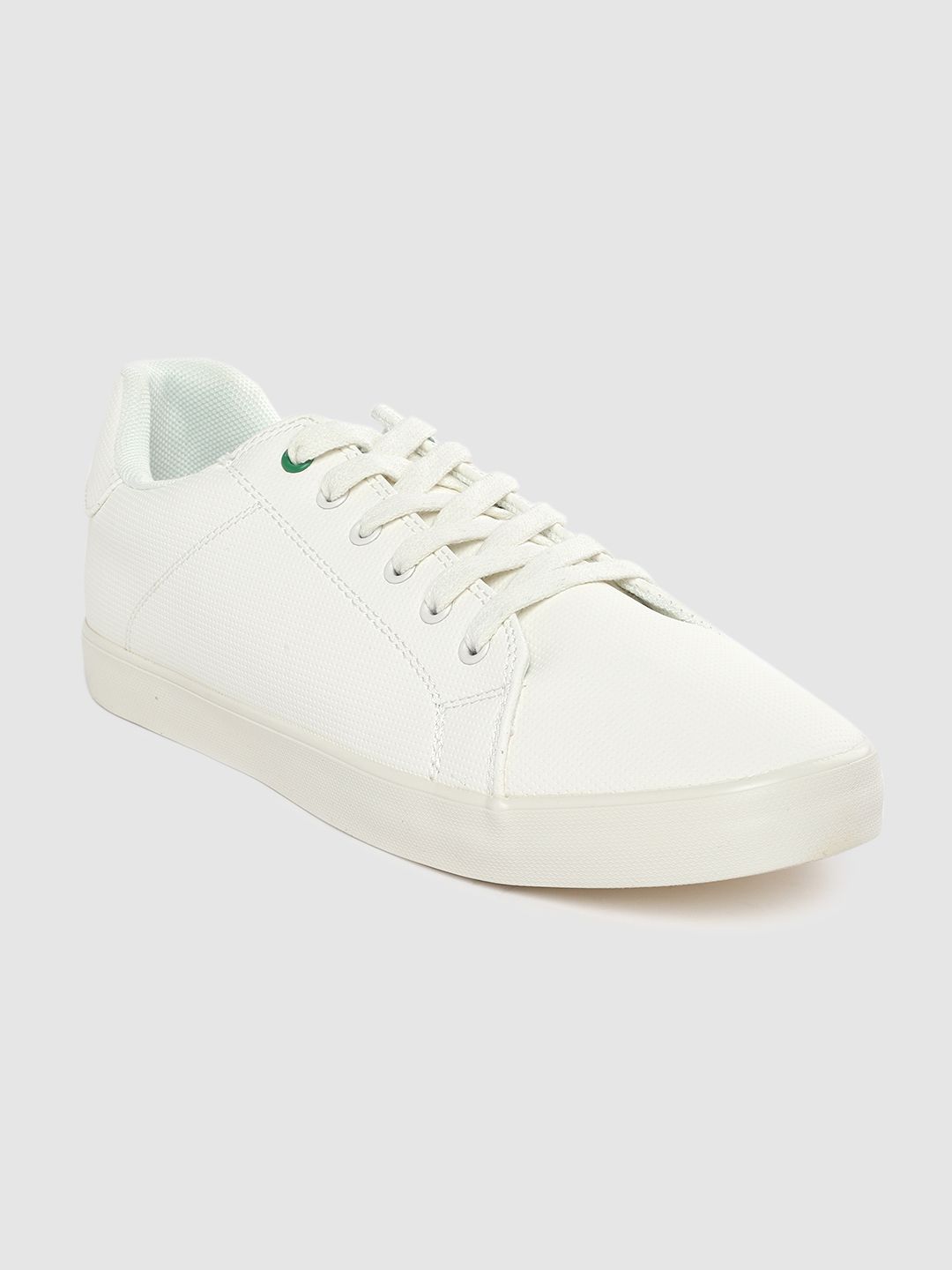 United Colors of Benetton Men White TexturedSneakers