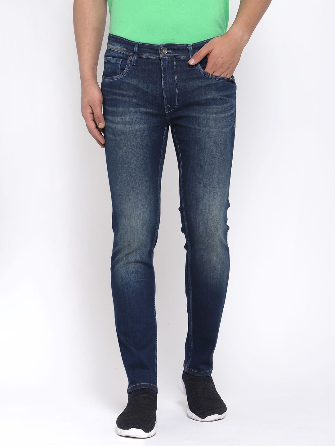 Pepe Jeans Women Blue Slim Fit Low-Rise Light Fade Stretchable Jeans Price in India