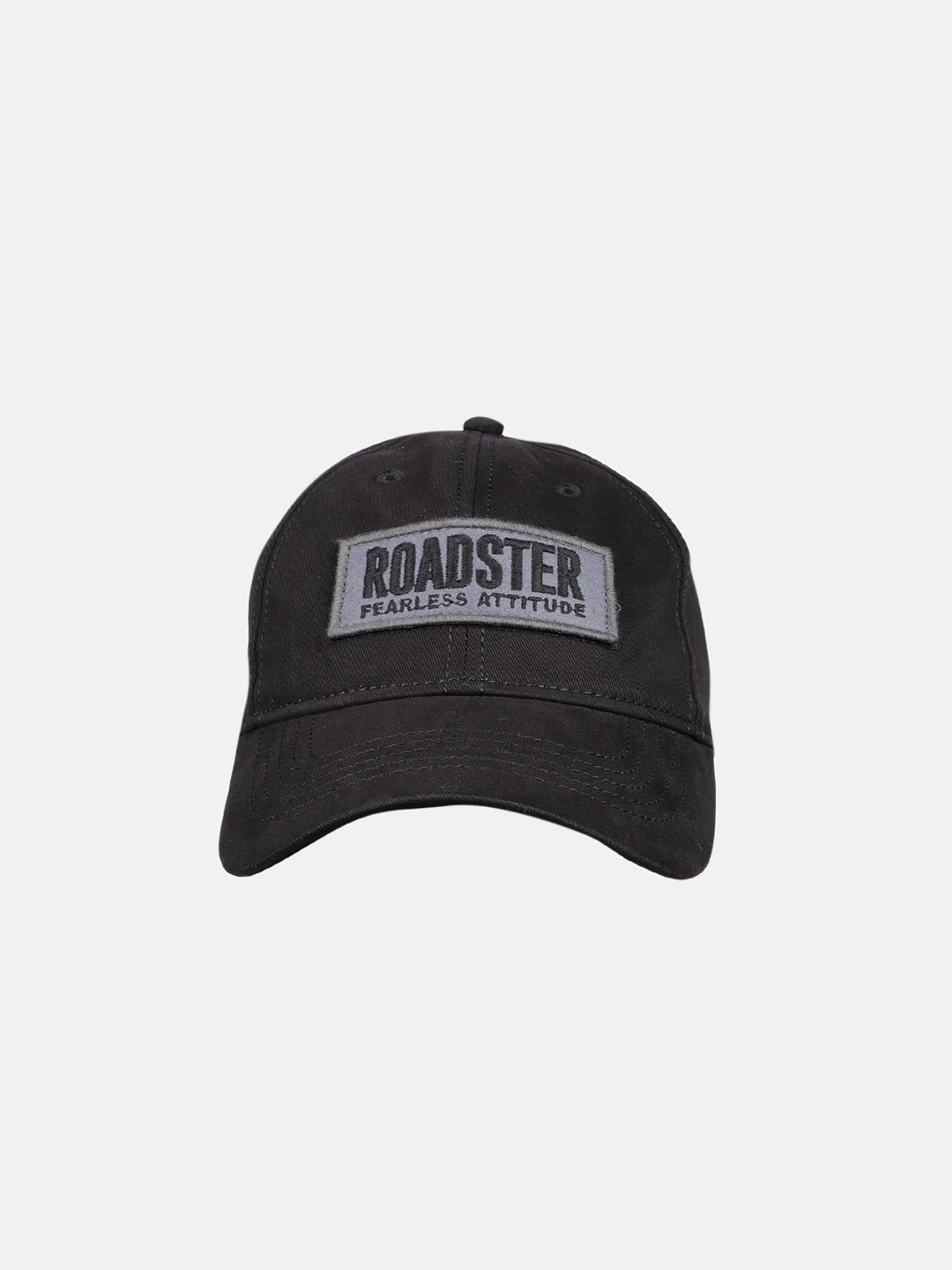 Roadster Unisex Black Embroidered Baseball Cap Price in India