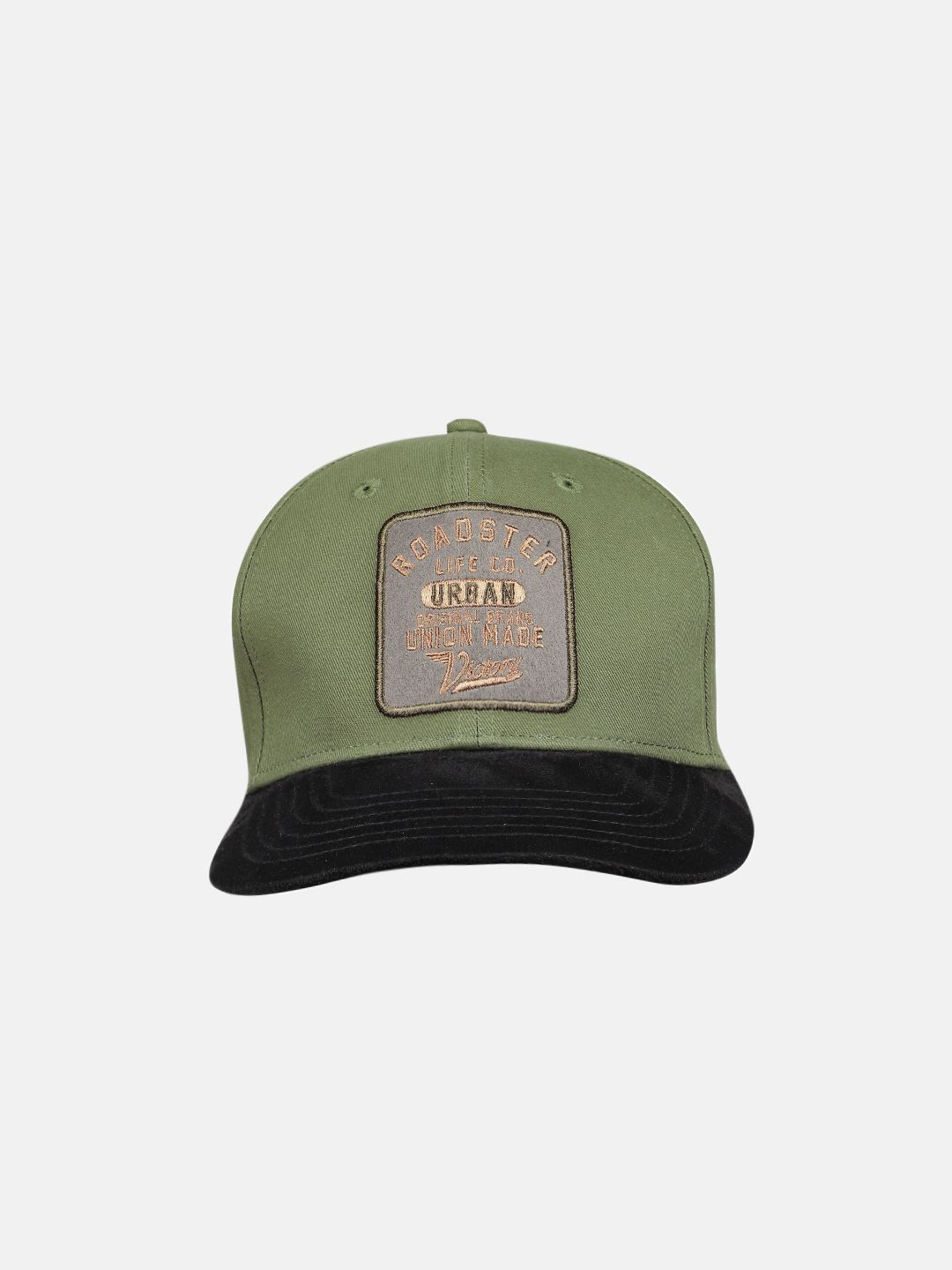 Roadster Unisex Olive Green Embroidered Snapback Cap Price in India