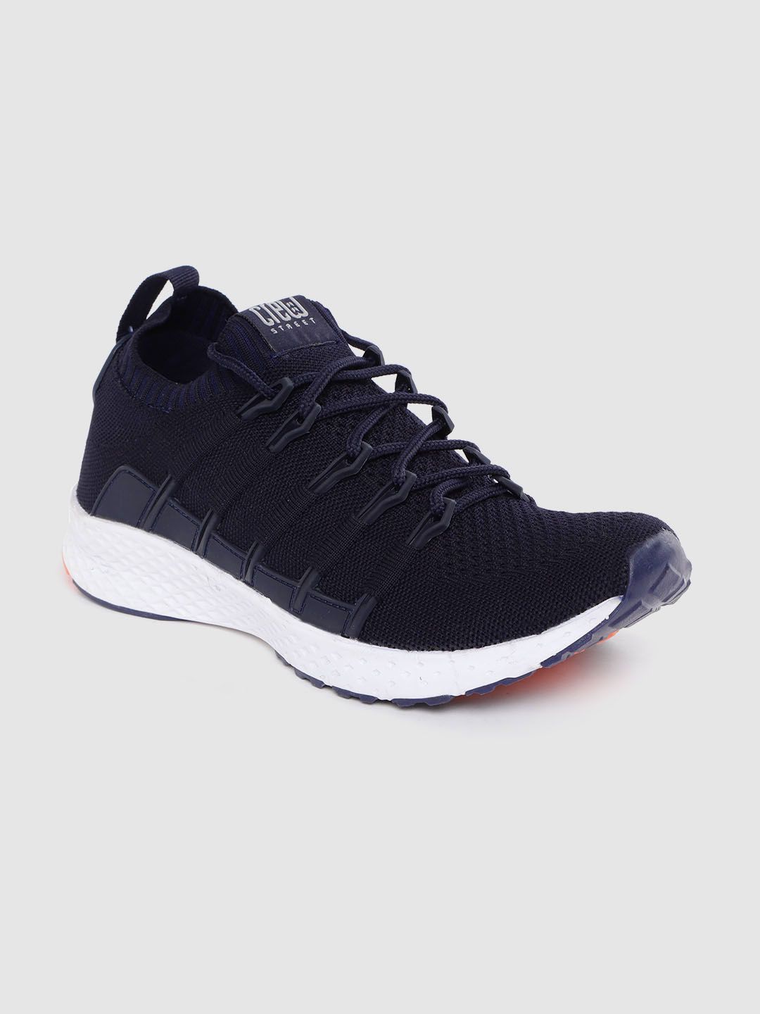 Crew STREET Men Navy Blue Knit Phylon Walking Shoes