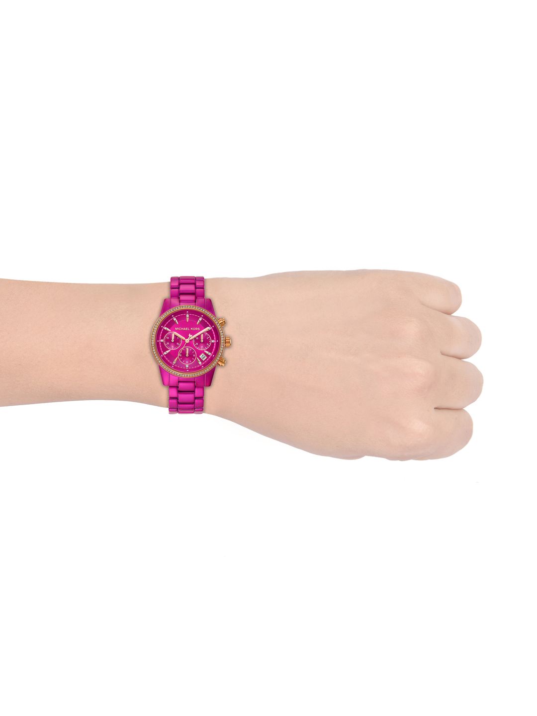 Buy Michael Kors Women Pink Ritz Chronograph Watch MK6718