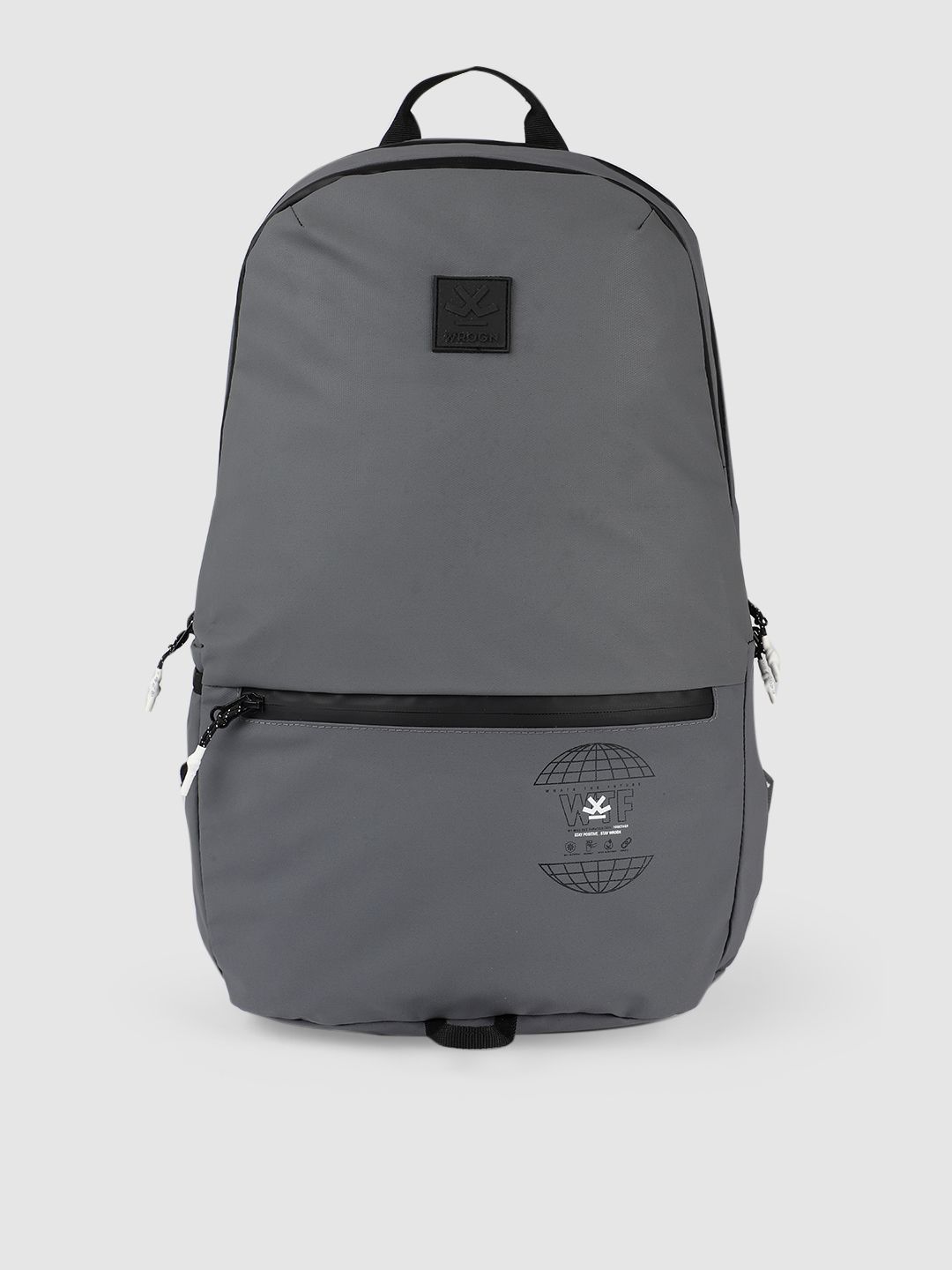 WROGN Unisex Grey Solid Backpack Price in India