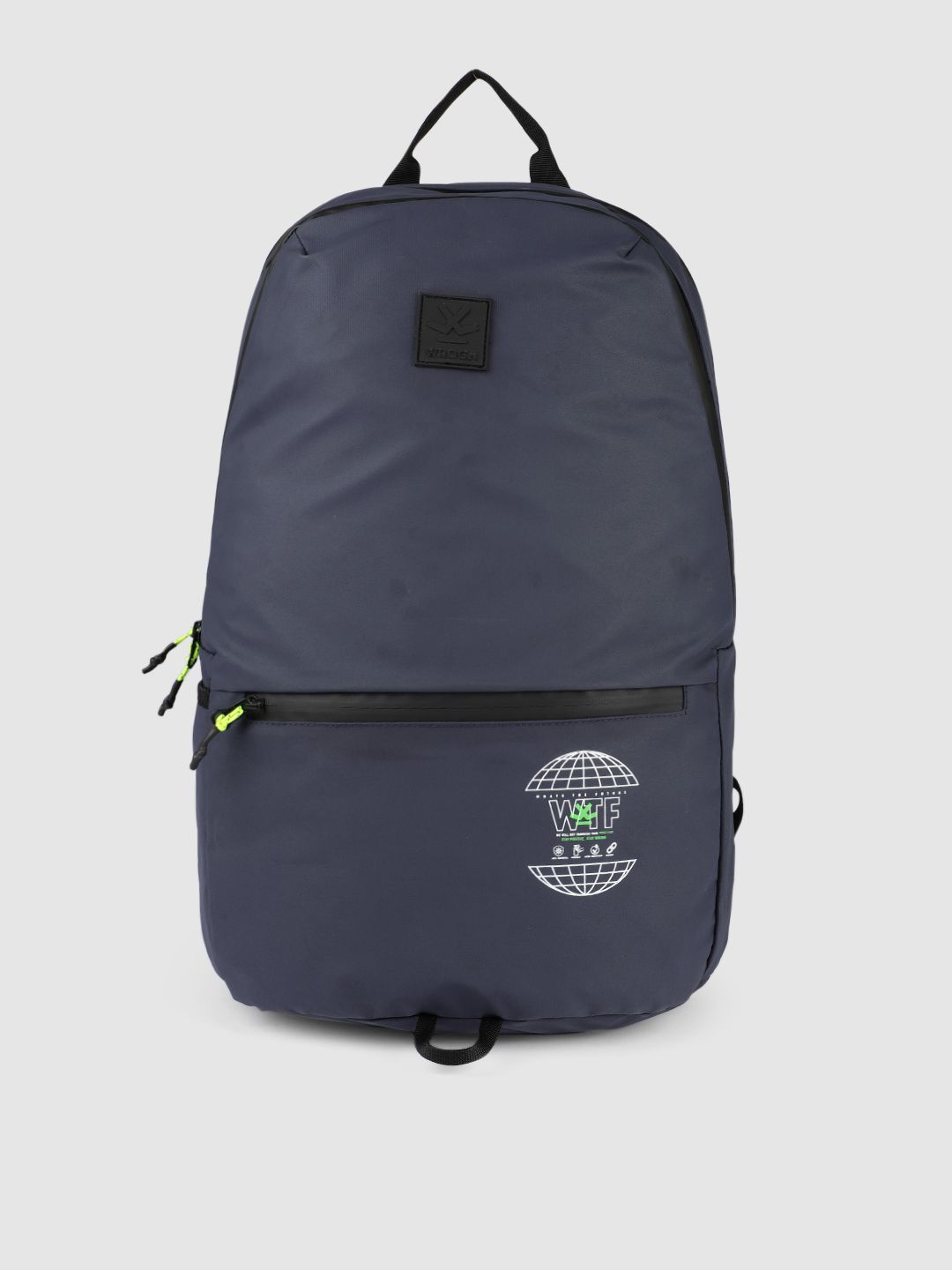 WROGN Unisex Navy Blue Solid Backpack Price in India