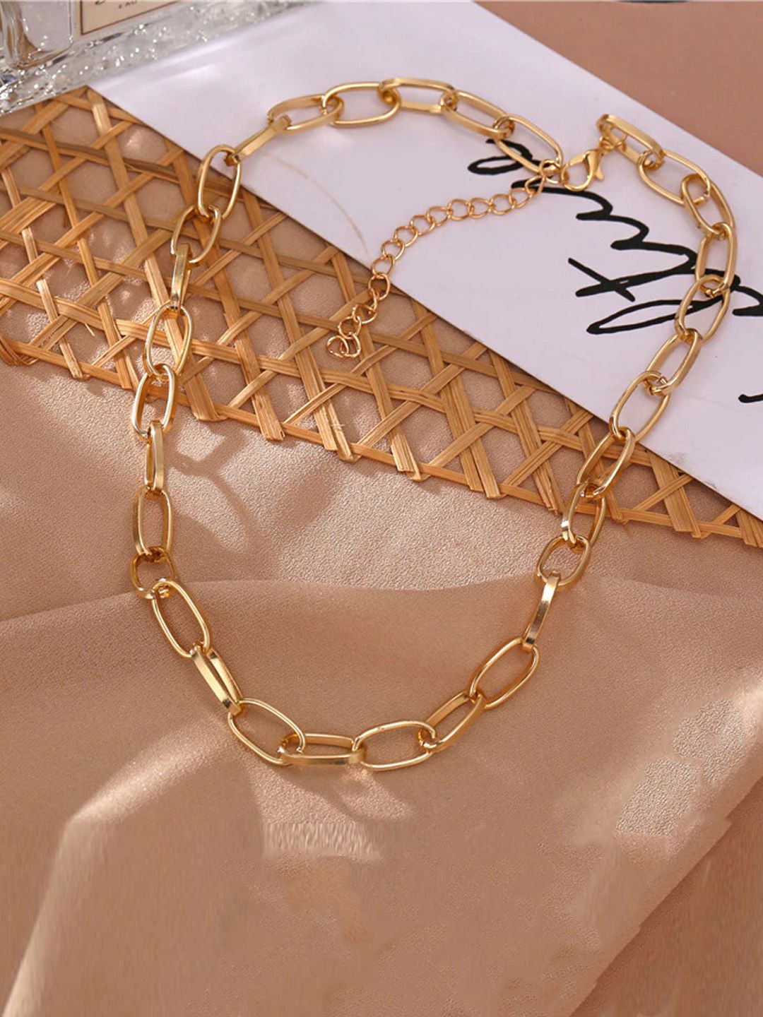 Jewels Galaxy Gold-Plated Link Necklace Price in India