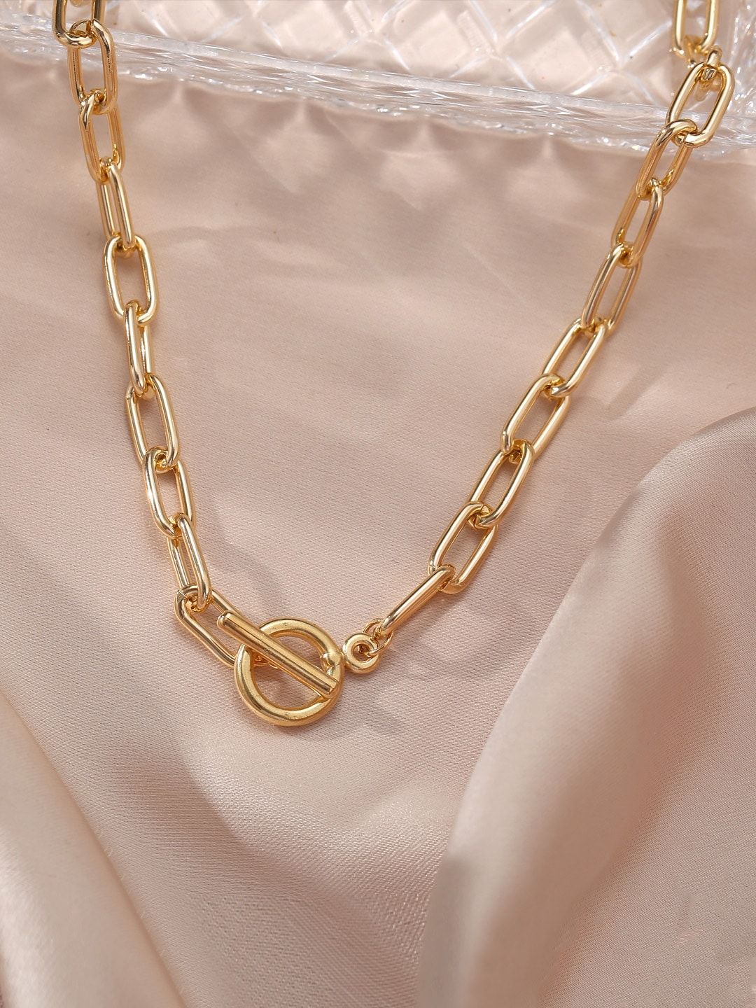 Jewels Galaxy Women Gold-Plated Interlinked Chain Price in India