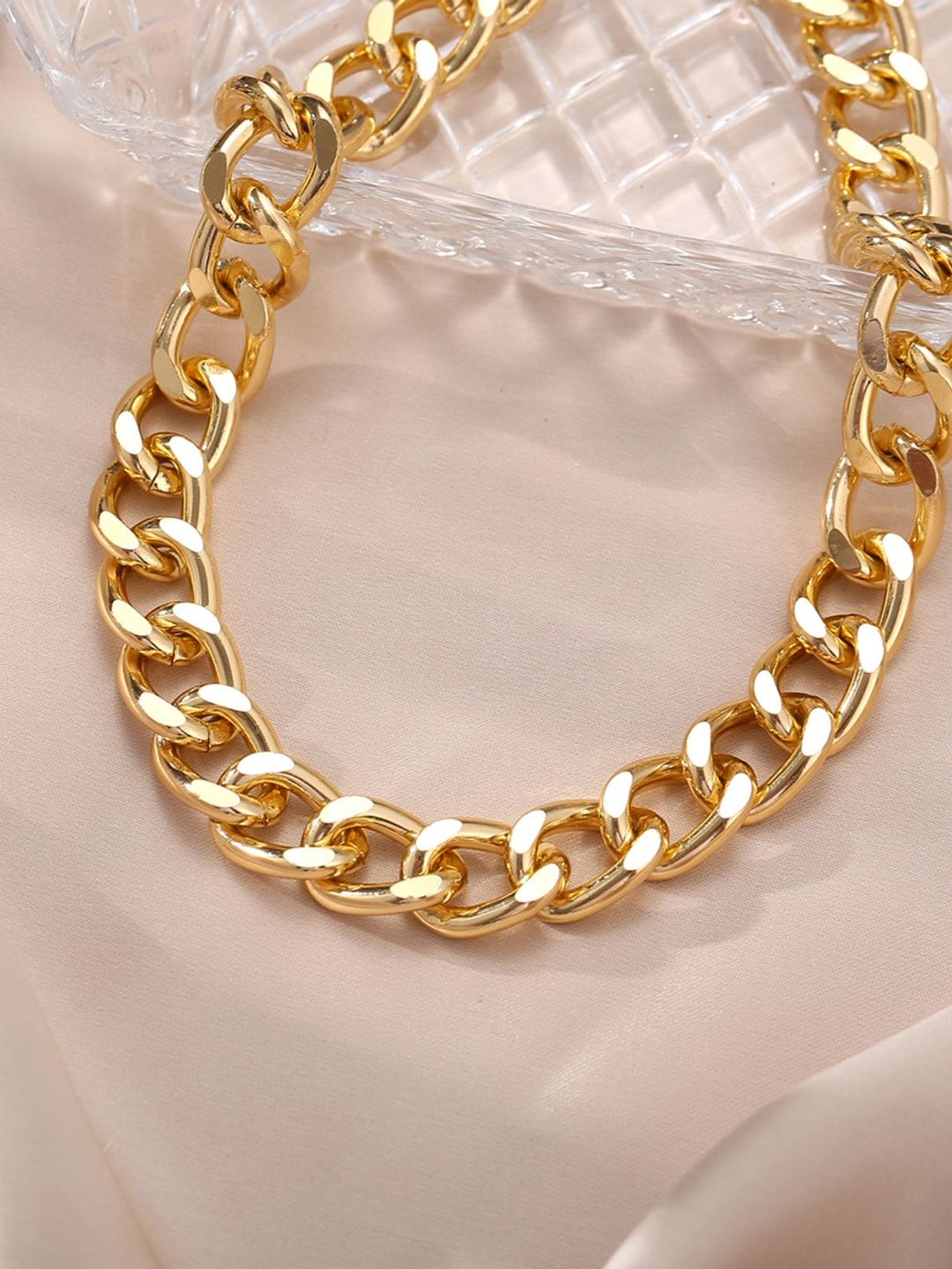 Jewels Galaxy Gold-Plated Link Necklace Price in India