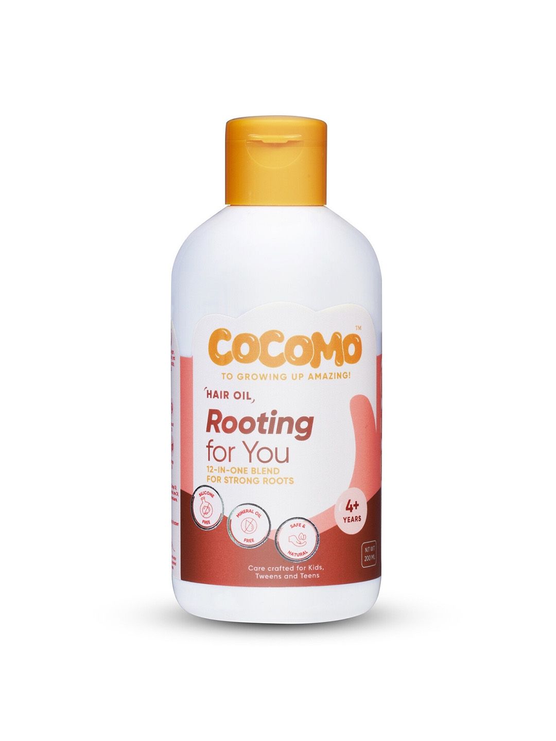 COCOMO Natural, Mineral Oil Free, Coconut, Olive & Almond Sustainable Hair Oil for Kids - 200ml