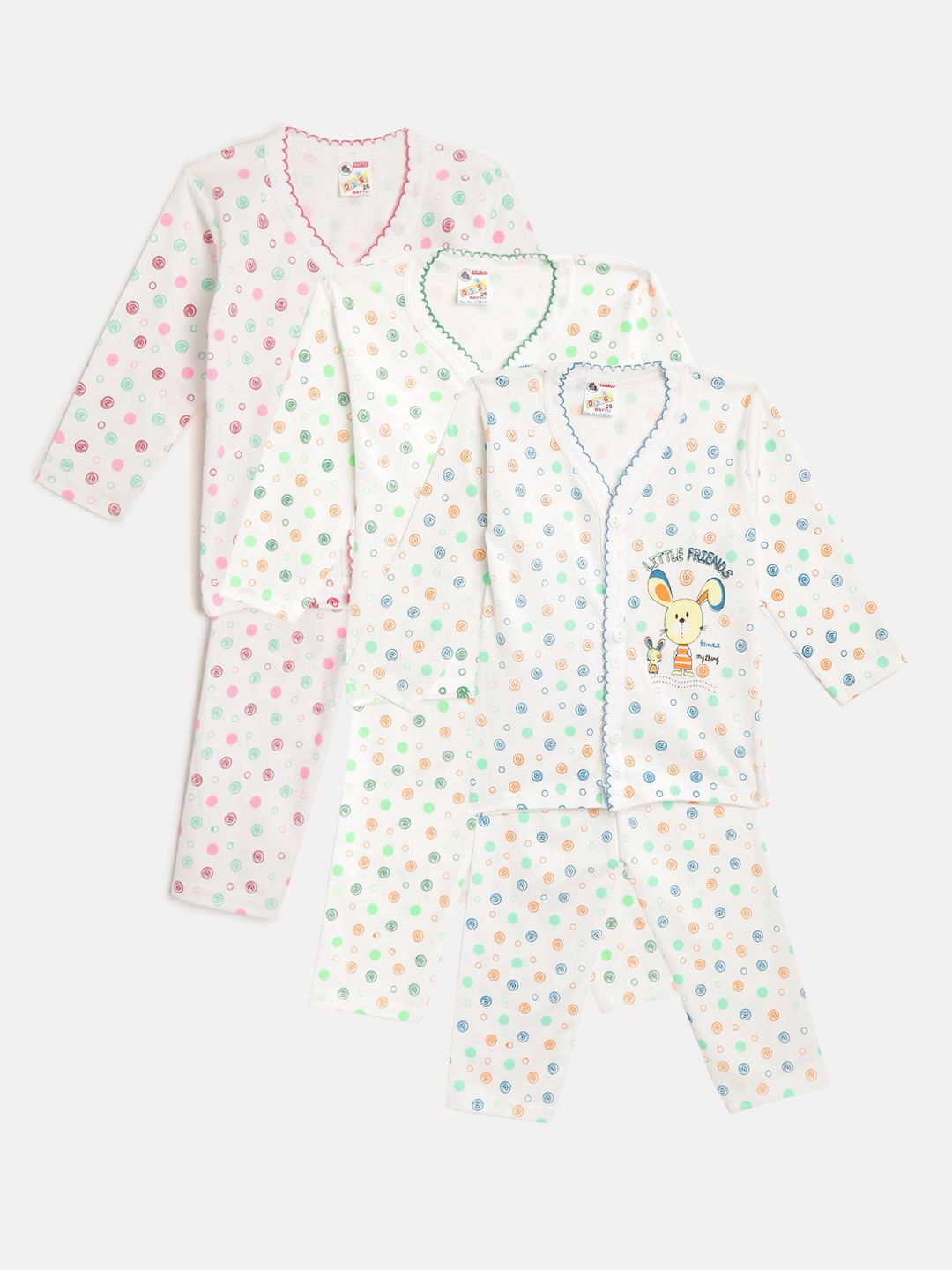 MANZON Kids Pack of 3 Printed Clothing Sets
