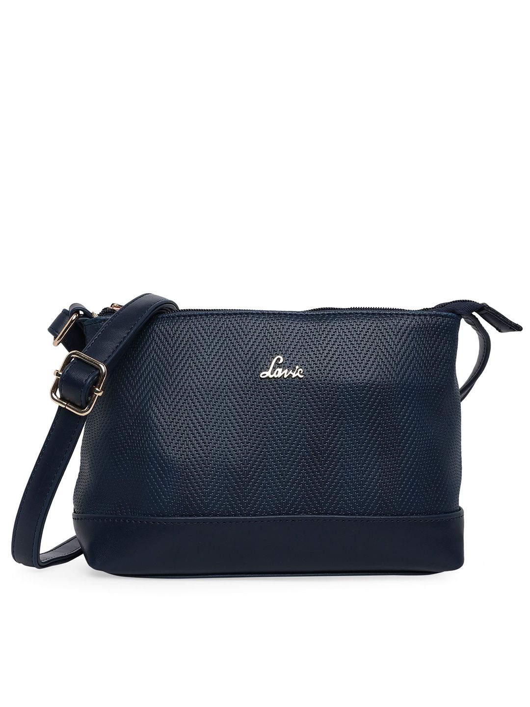 Lavie Navy Blue Textured Sling Bag Price in India