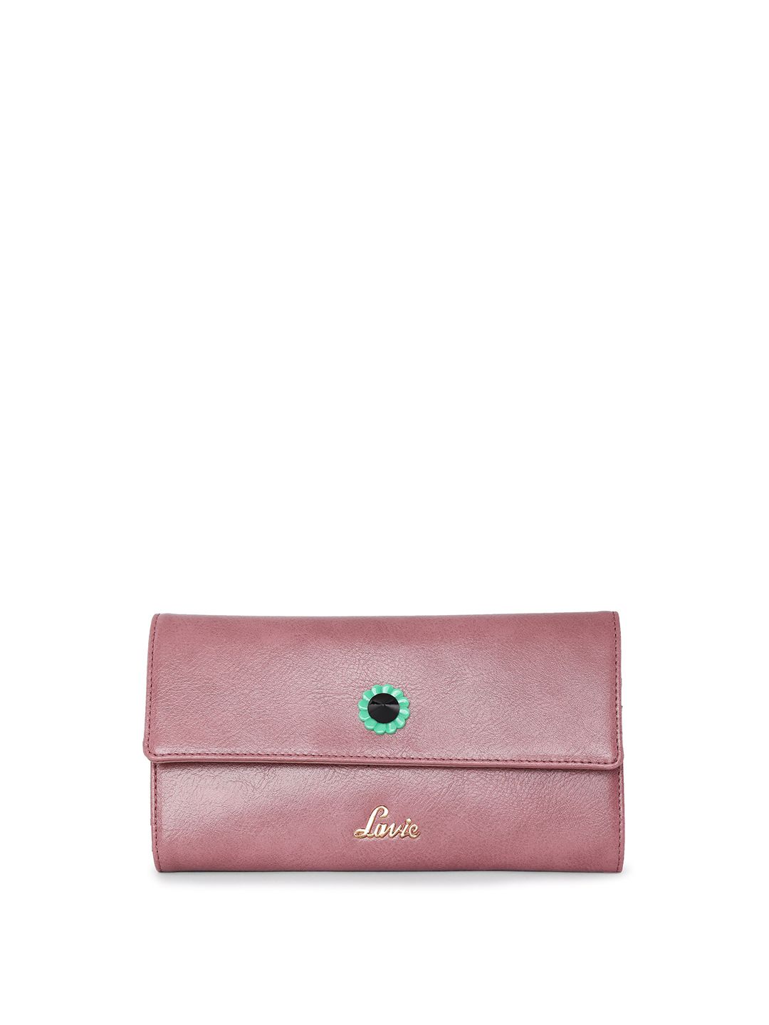 Lavie Women Pink Solid Three Fold Wallet Price in India