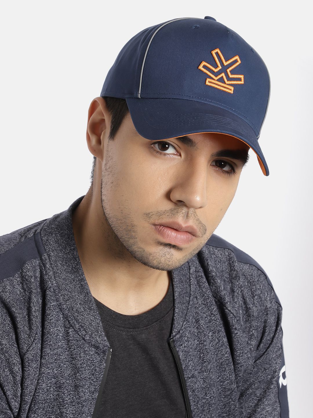 Buy WROGN Unisex Navy Blue Embroidered Baseball Cap - Caps for