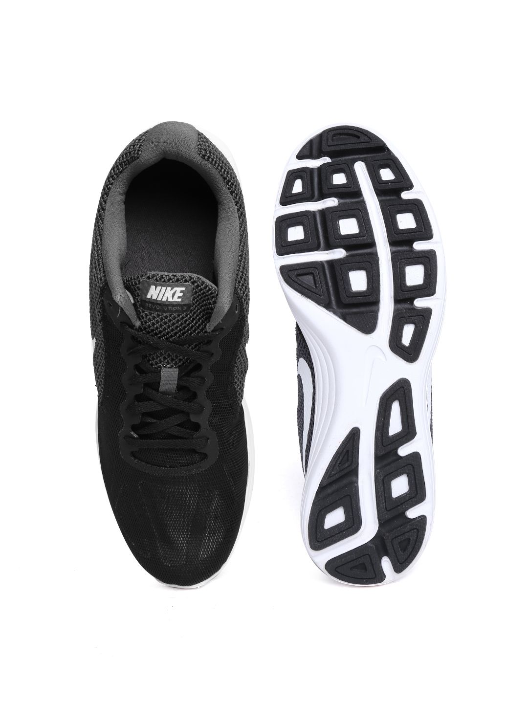 nike men grey running revolution 3 shoes