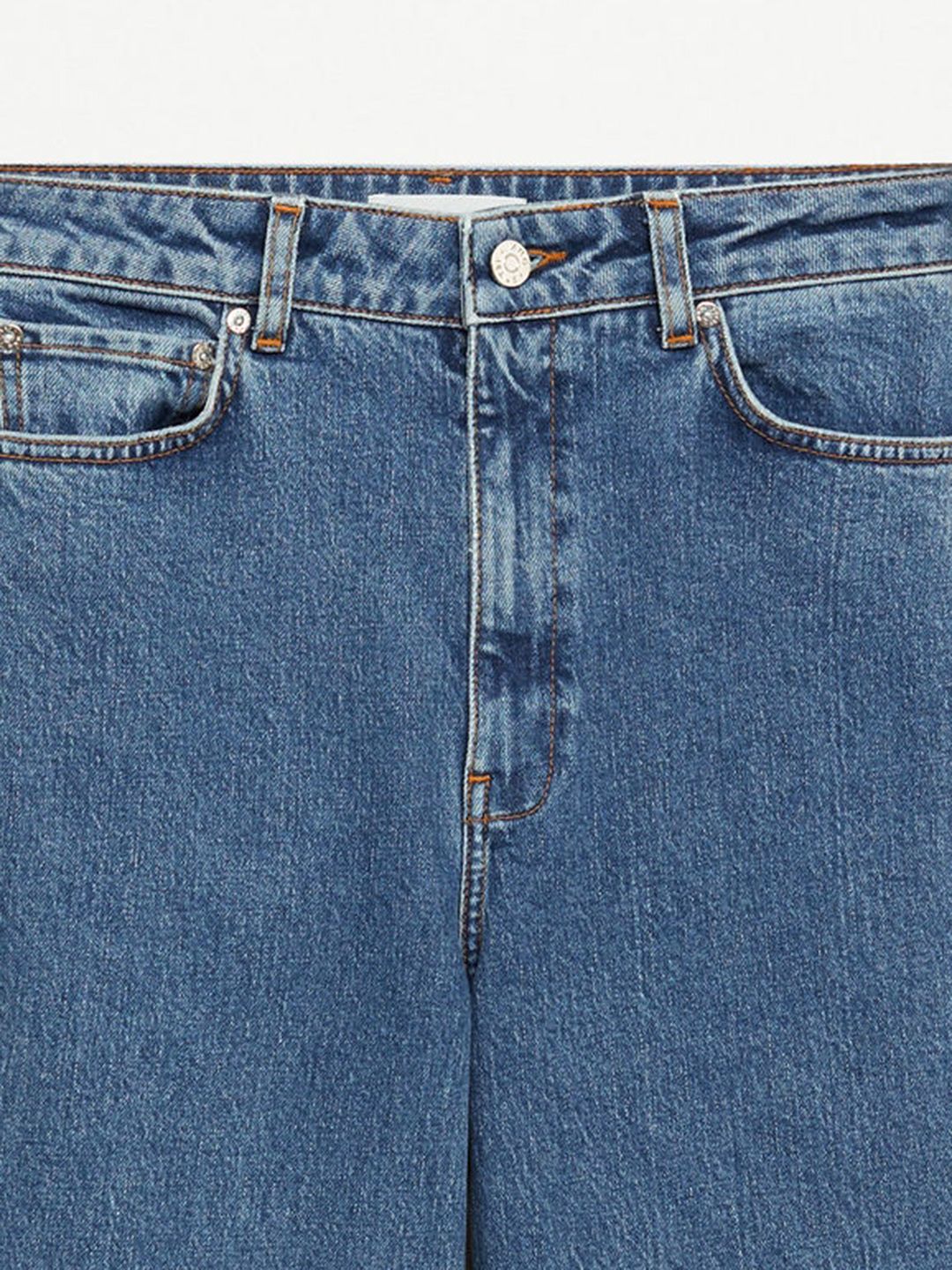 Blue Sustainable Eco-Wash Flared High-Rise Clean Look Stretchable Jeans