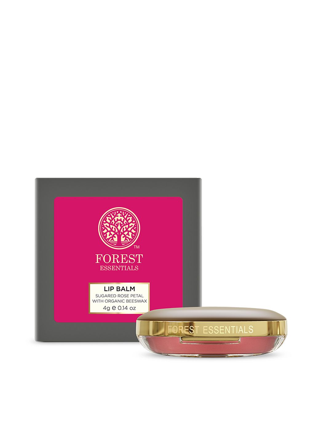 Forest Essentials Luscious Lip Balm Sugared Rose Petal For Dry & Chapped Lips - 4g