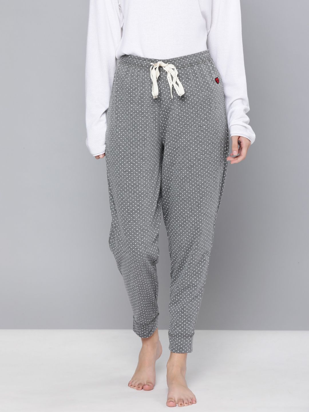 Chemistry Women Grey Printed Lounge Pants Price in India