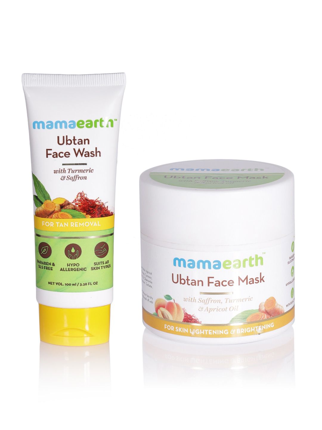 Mamaearth Unisex Set of Ubtan Face Wash & Mask