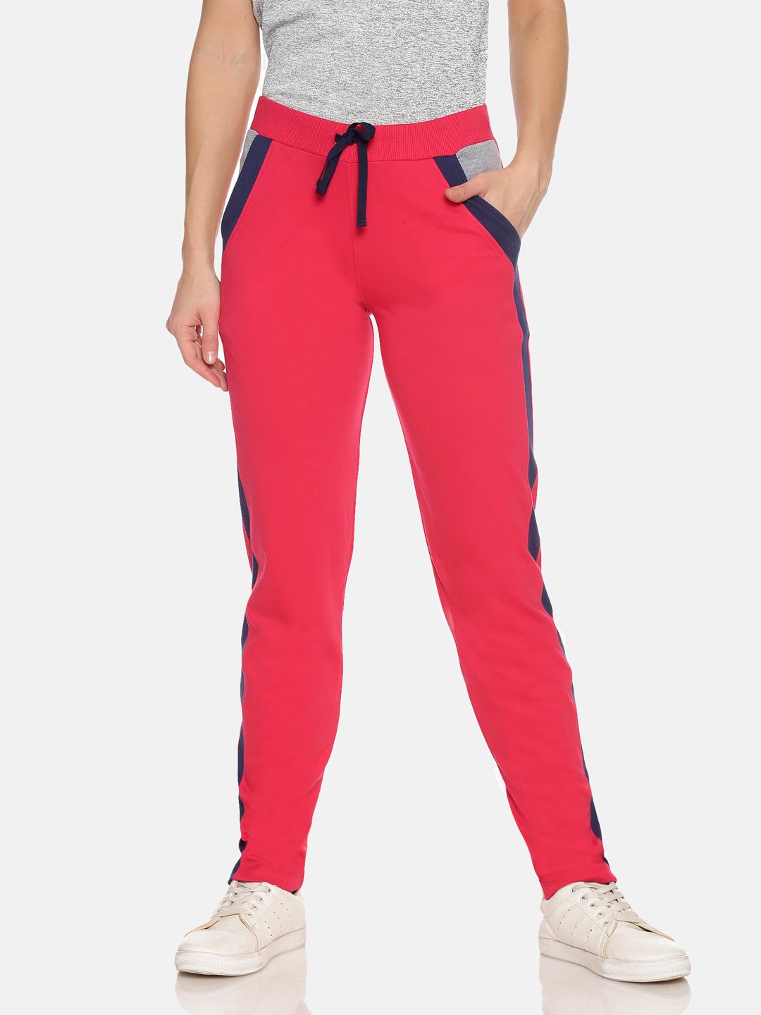 FEMEA Women Pink Solid Track Pants Price in India