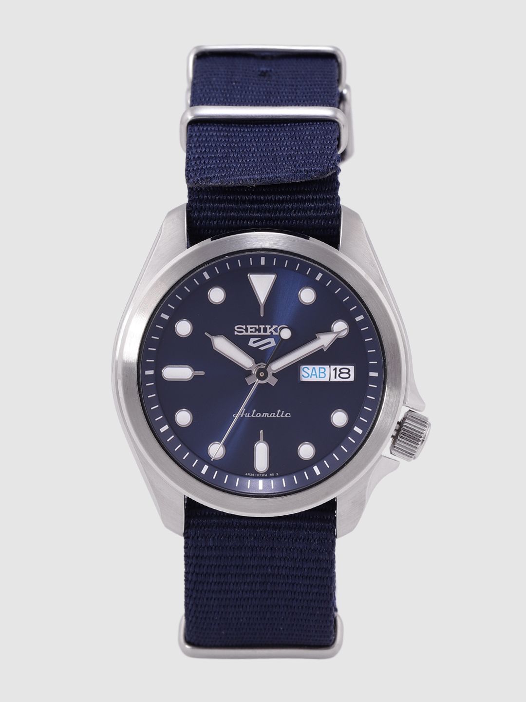 Buy SEIKO Men Navy Blue Analogue 5 Sports Automatic Watch SRPE63K1