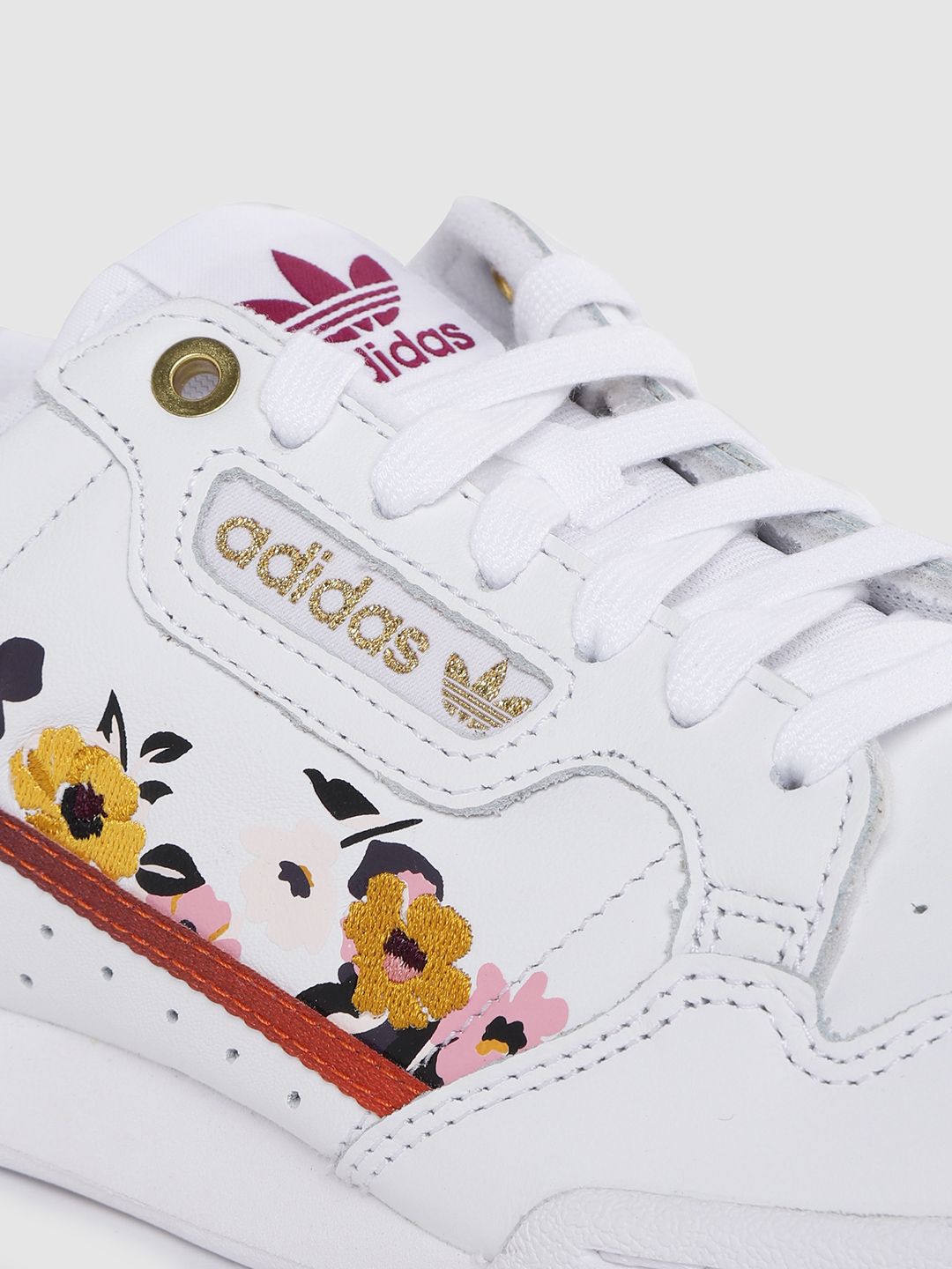 Buy ADIDAS Originals Women White & Mustard Yellow Leather Continental 80  Floral Print Sneakers - Casual Shoes for Women 12709186 | Myntra