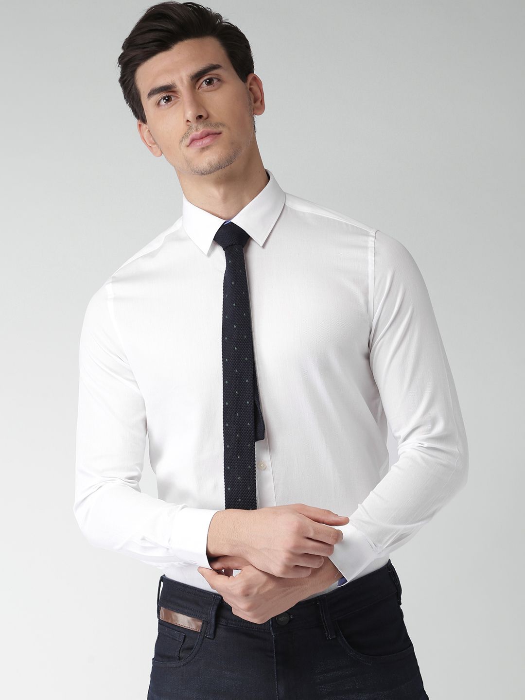 INVICTUS White Slim Fit Formal Shirt