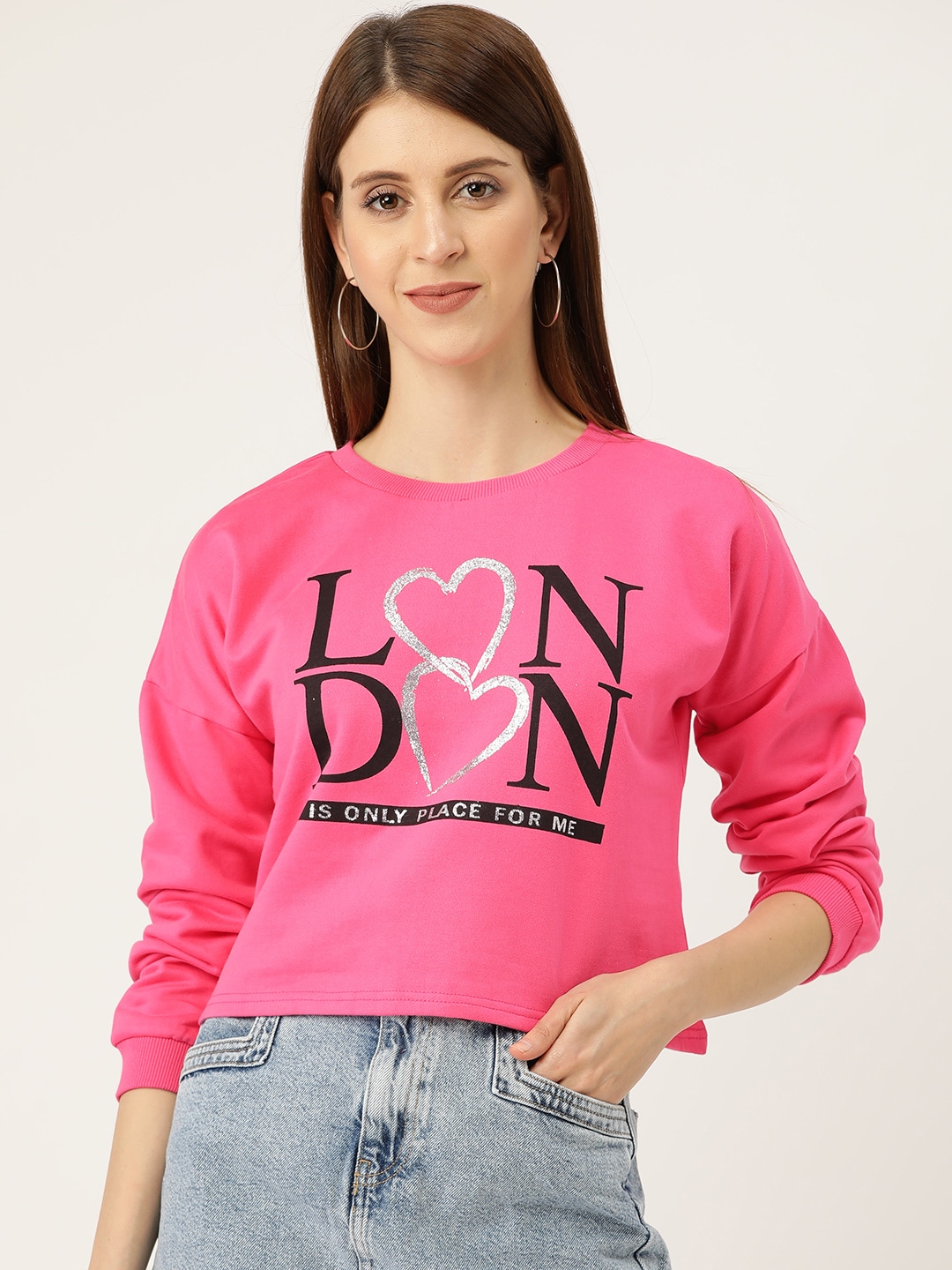 Sera Women Pink Printed Sweatshirt Price in India