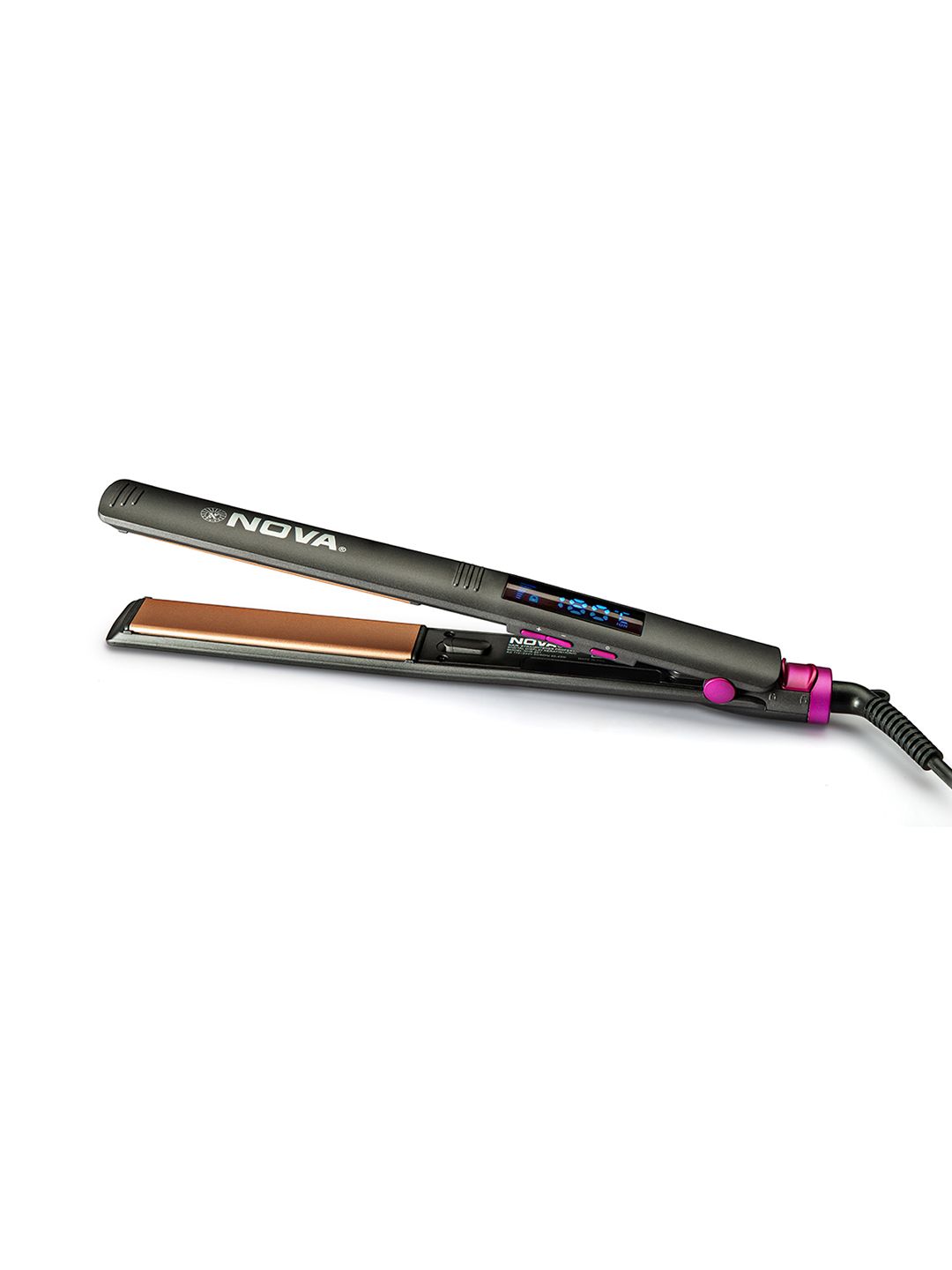 Nova Black KeraSilk 2 in 1 Straight and Curl Digital Display NHS 851 Hair Straightener Price in India