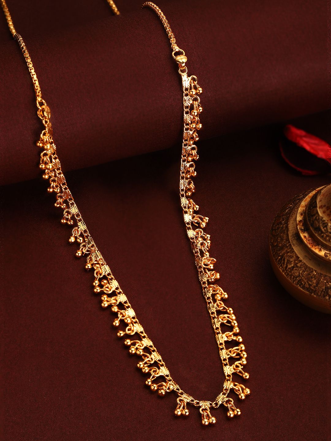 Rubans 22K Gold Plated Handcrafted Chain Necklace Price in India