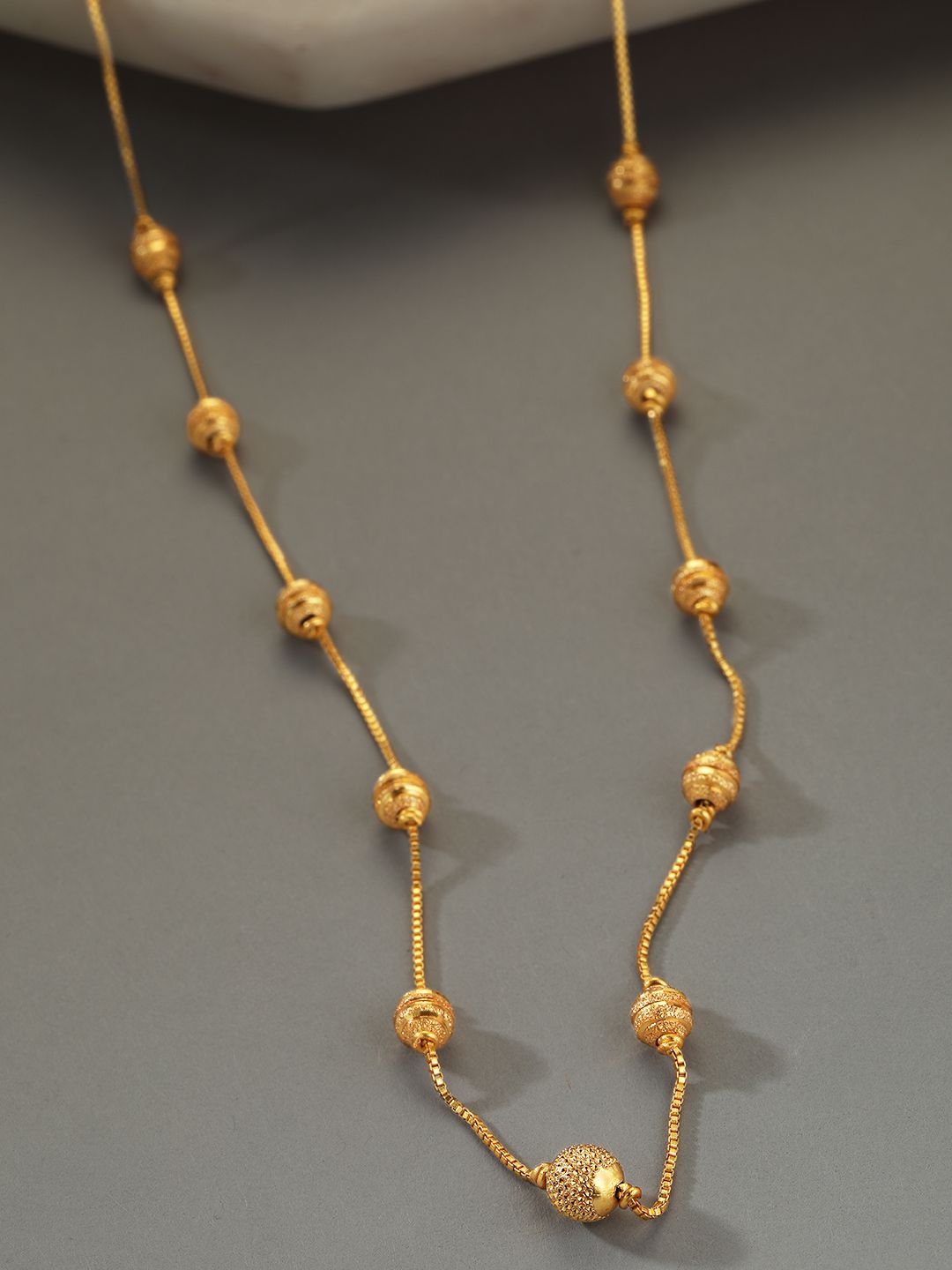 Rubans 22K Gold-Plated Handcrafted Beaded Chain Price in India