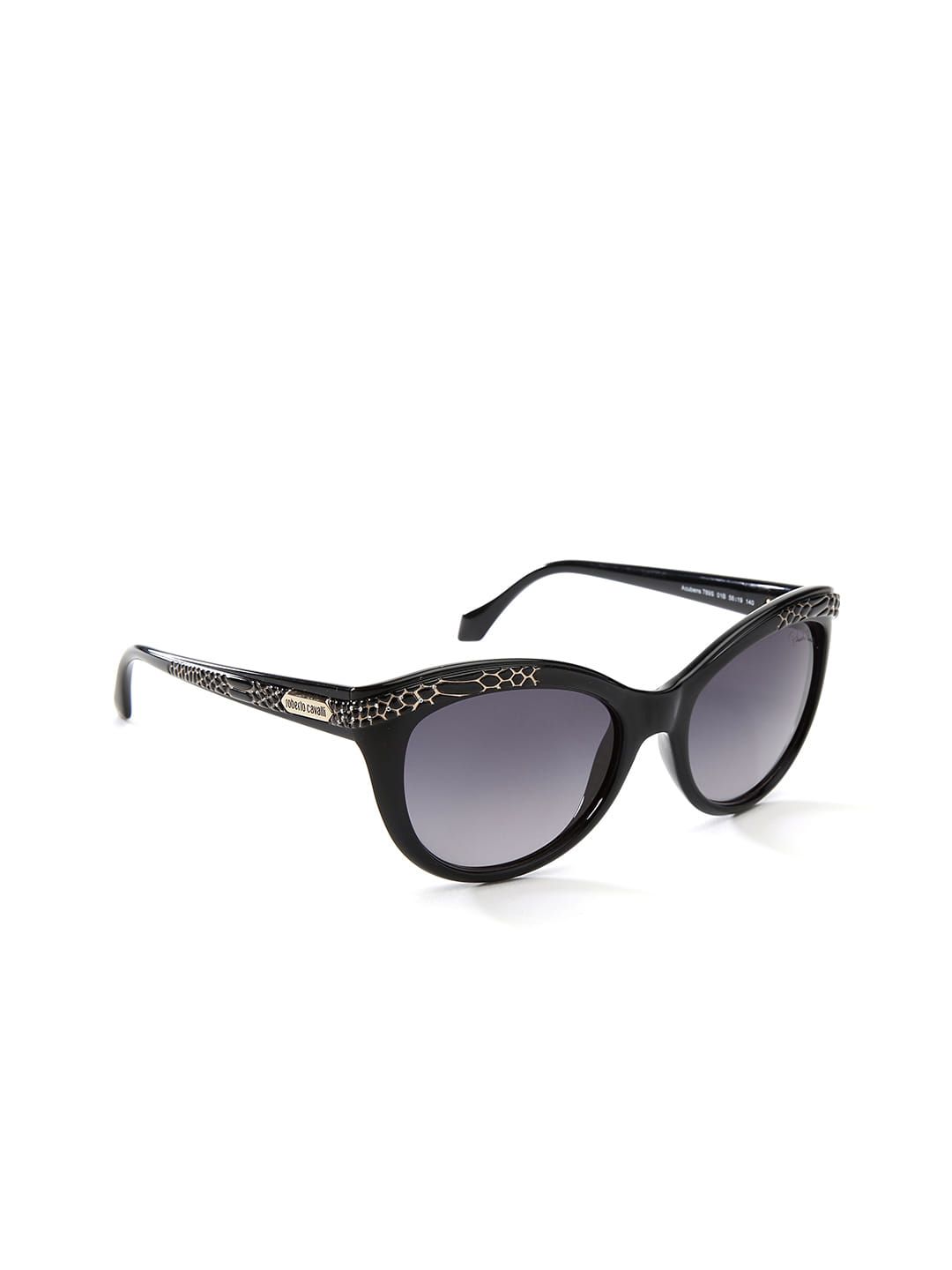 Roberto Cavalli Textured Black Sunglasses Roberto Cavalli Cat-Eye Sunglasses - Black | Editorialist main image 2