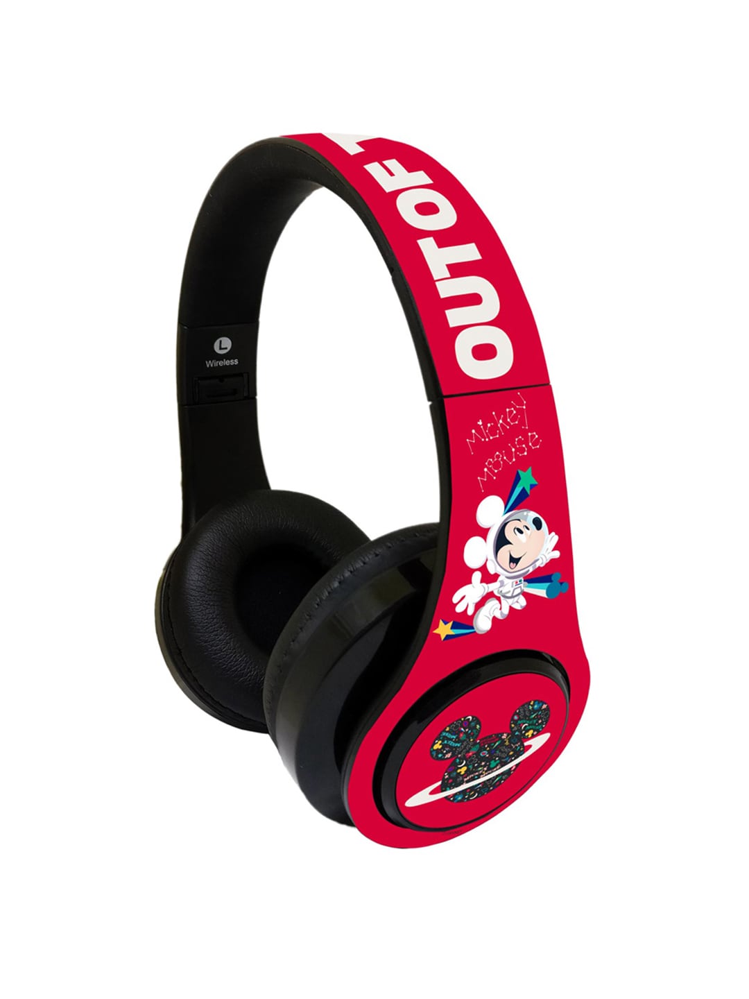 YK Kids Red Mickey Mouse Printed Wireless On Ear Headphone SODCIBLDD5260 Price in India