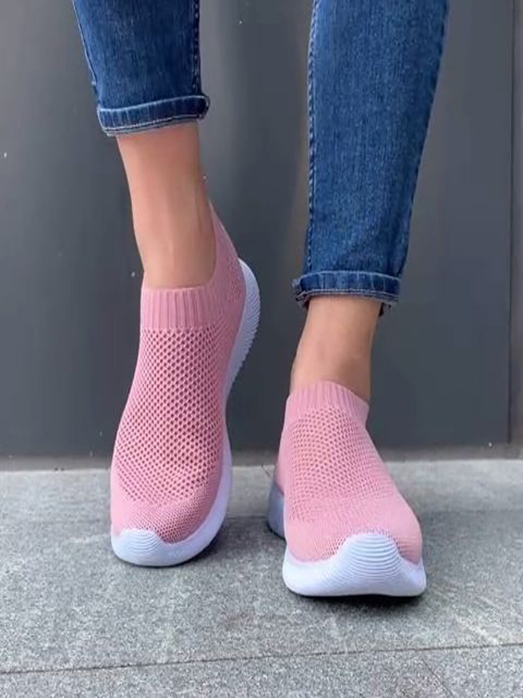 Shoetopia Women Pink Solid Sneakers Price in India