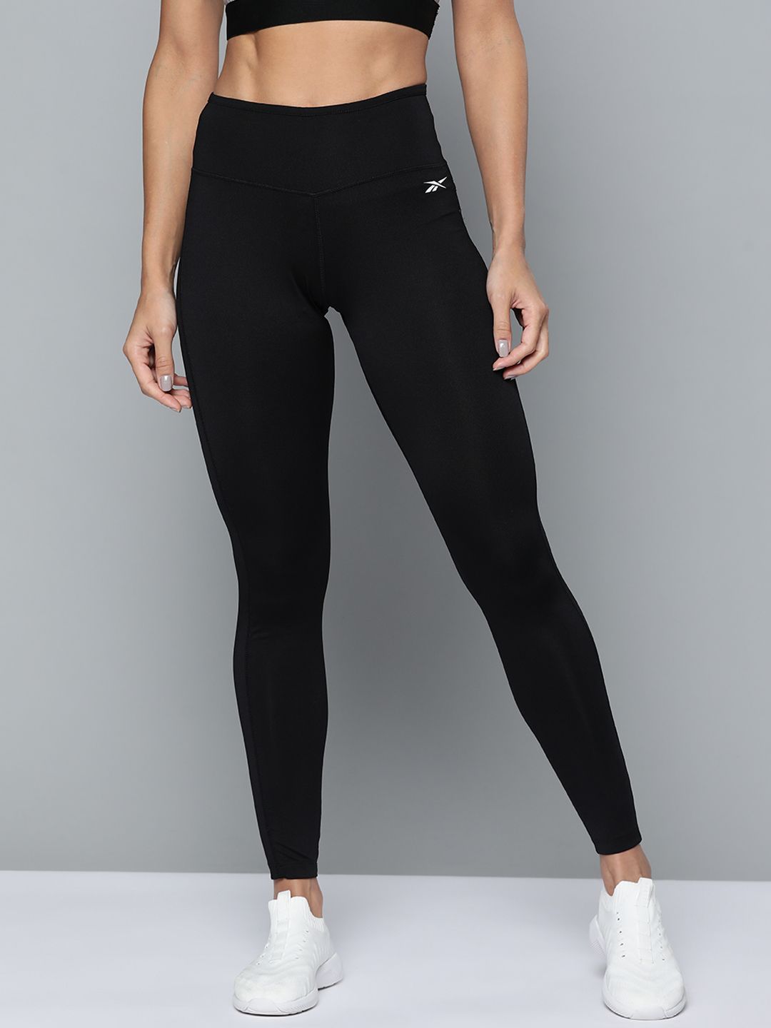 Reebok Women Black Training or Gym Speedwick Technology Tights Price in India