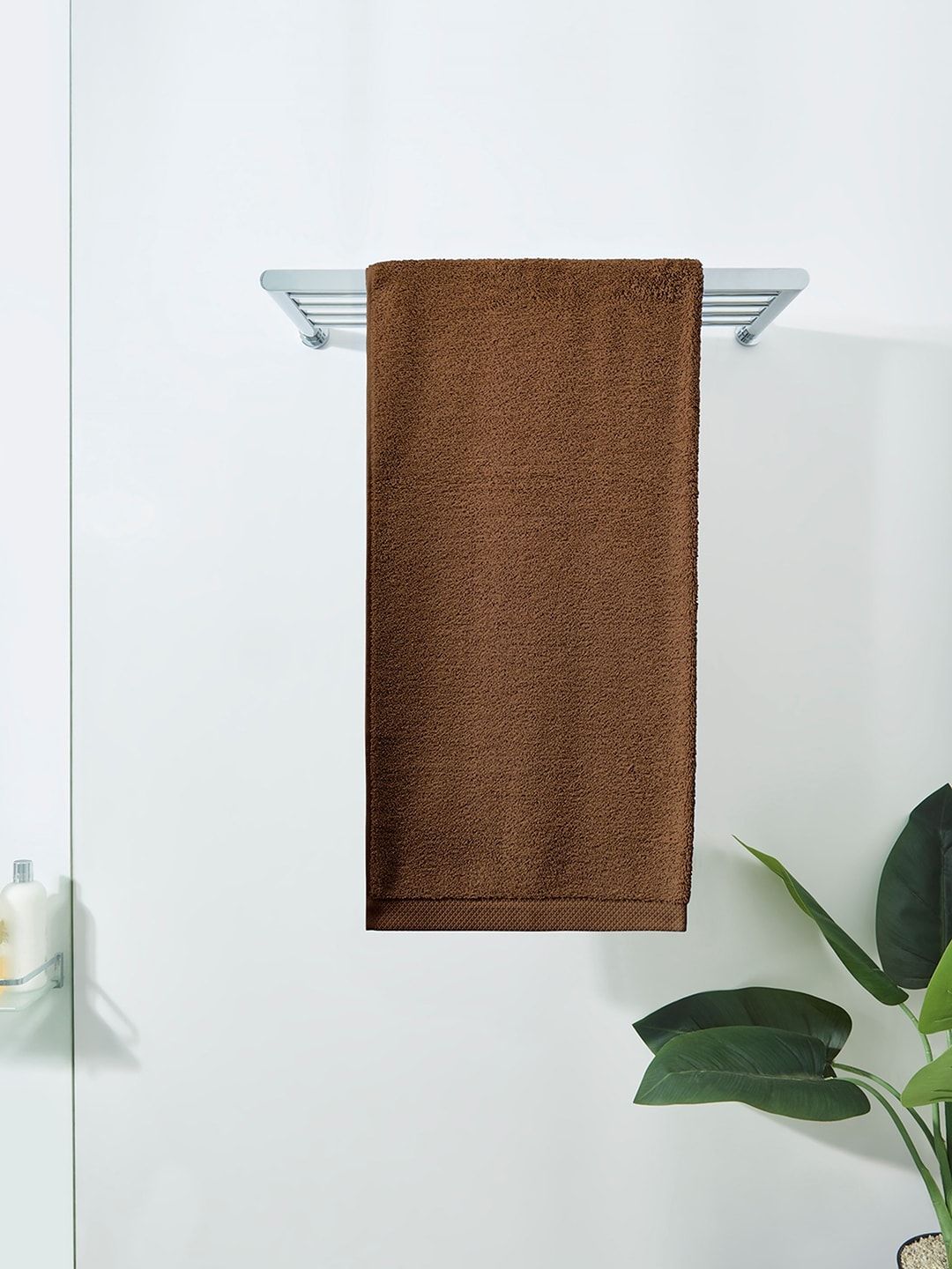 DDecor Unisex Brown Solid 550 GSM Live Beautiful Bath Towel Price in India