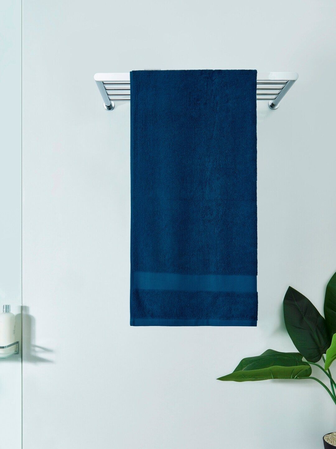 DDecor Unisex Blue Solid 500 GSM Live Beautiful Bath Towel