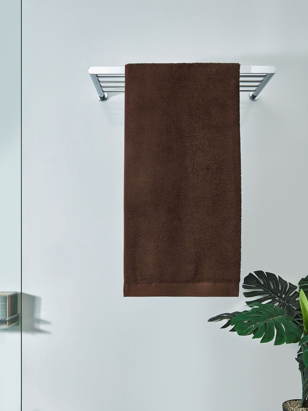 DDecor Unisex Brown Solid 600 GSM Live Beautiful Bath Towel Price in India