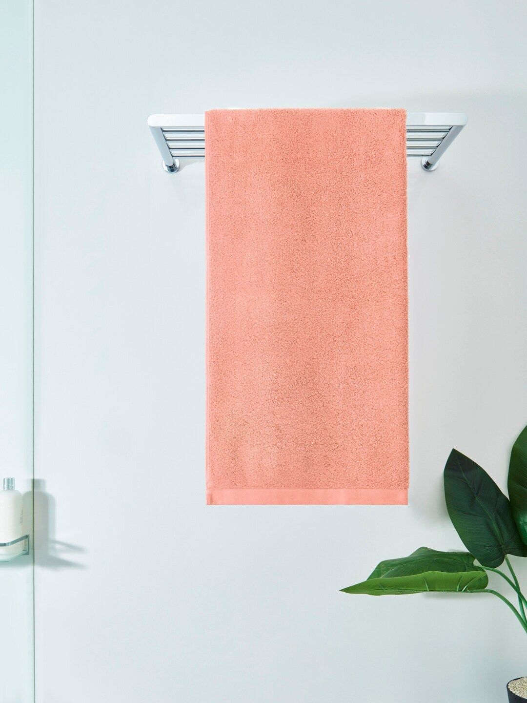 DDecor Unisex Orange Solid 450 GSM Live Beautiful Bath Towel Price in India