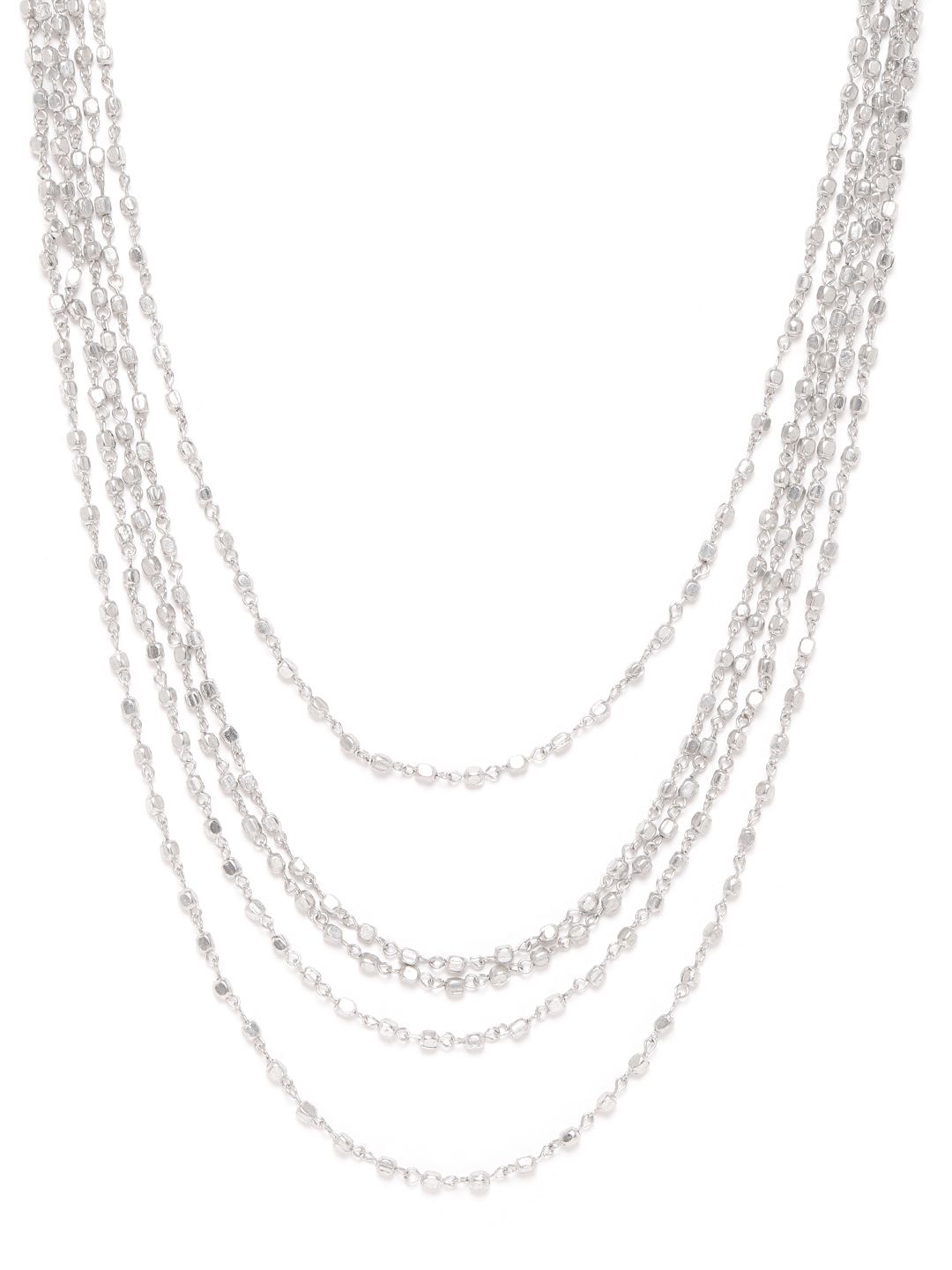 RICHEERA Silver-Plated Layered Necklace Price in India