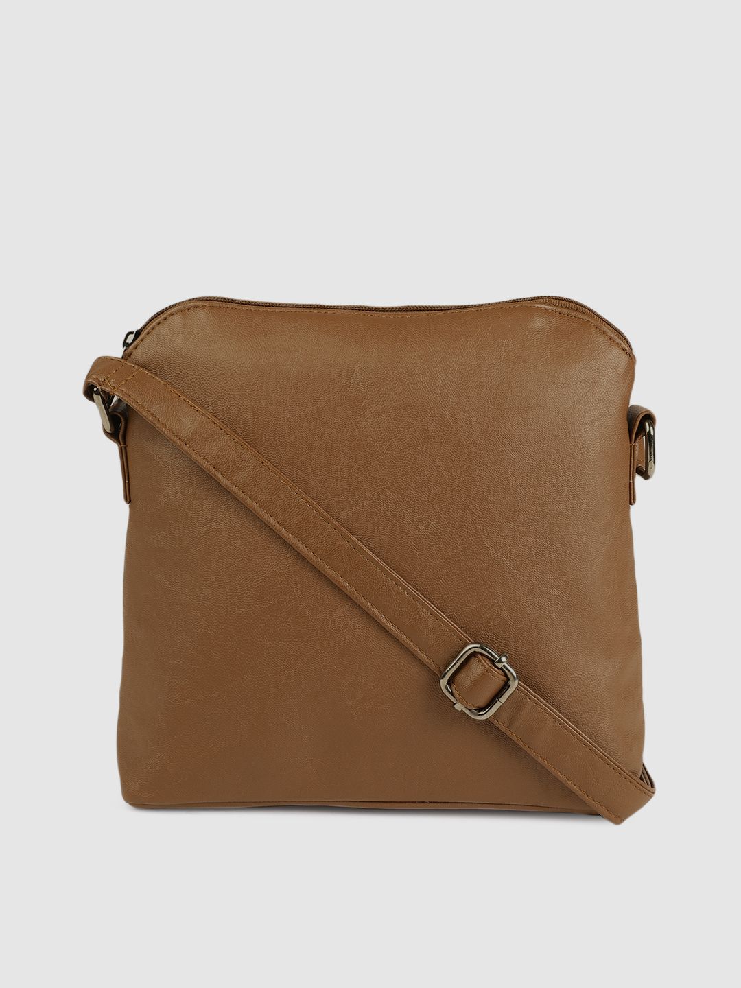 Mast & Harbour Tan Brown Solid Sling Bag Price in India