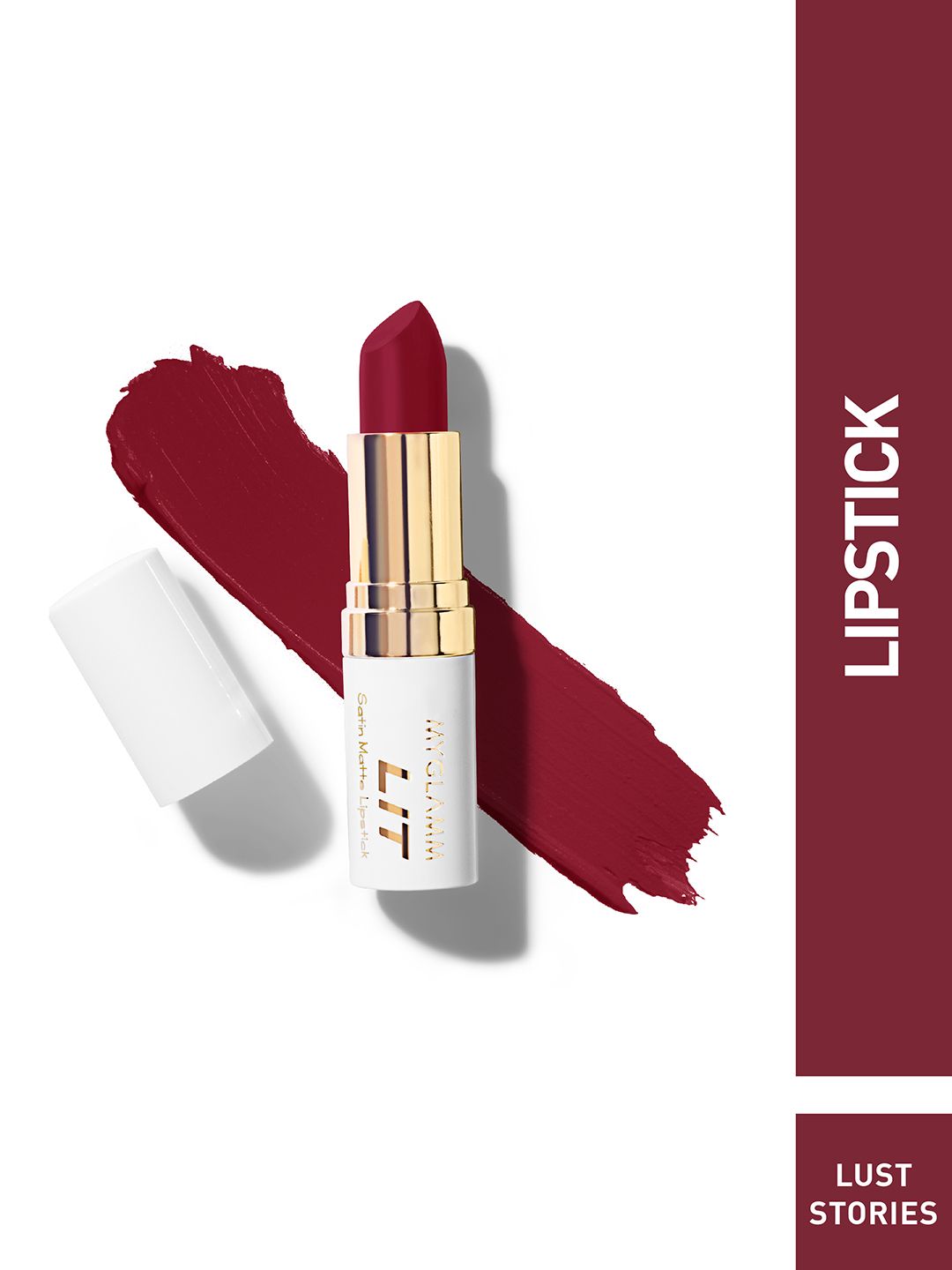 MyGlamm LIT Satin Matte Lipstick-Lust Stories-4.5g Price in India