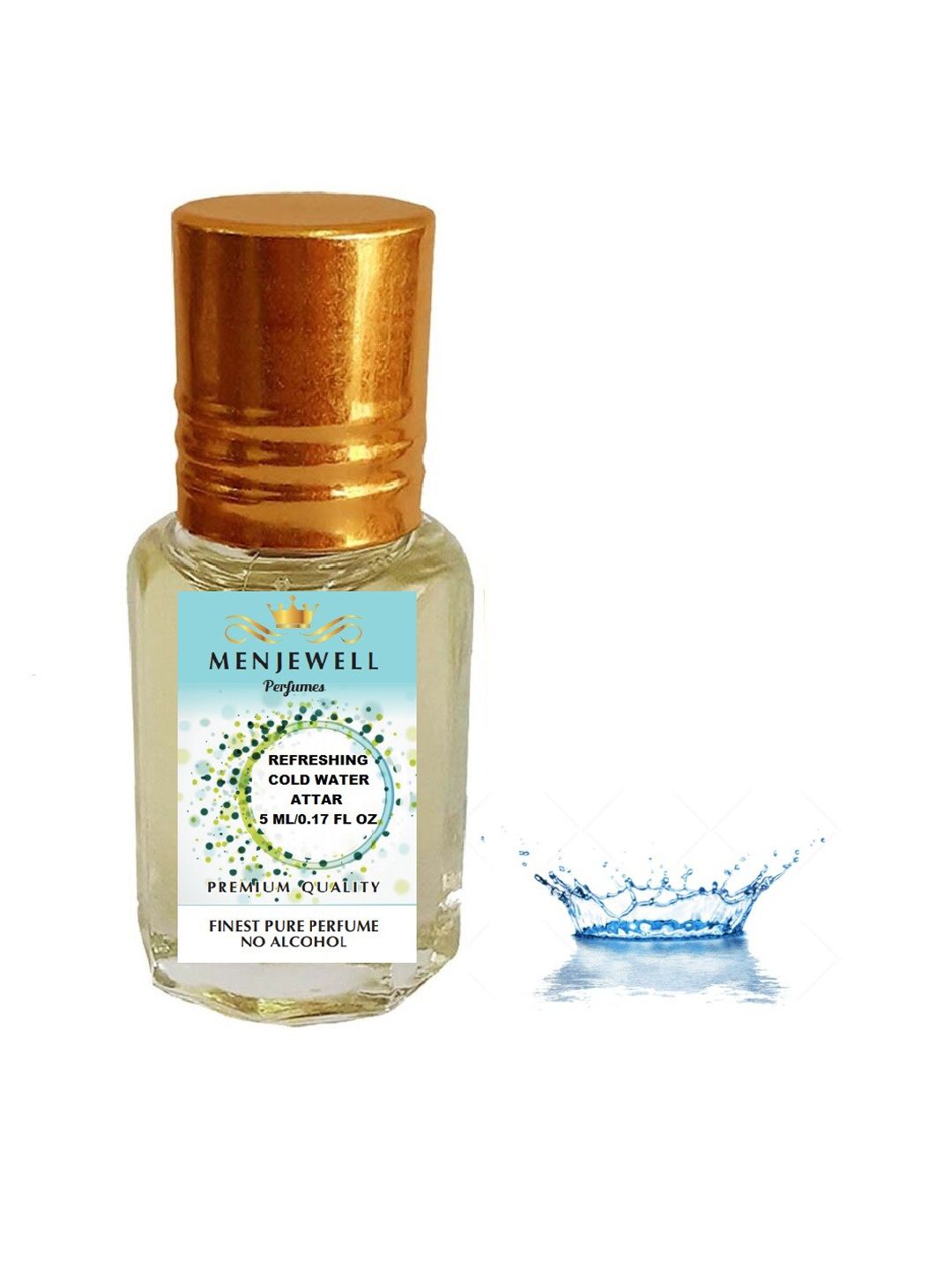 Menjewell fragrances Aqua Fresh Blue (Natural Itra/Attar/ Perfume) Floral Attar(Citrus) Price in India