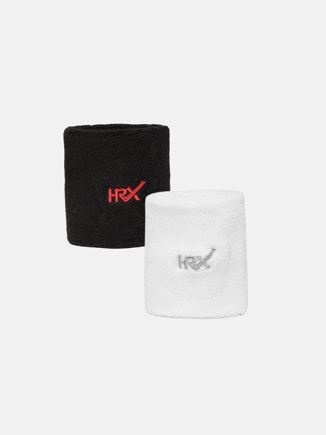 HRX by Hrithik Roshan Unisex Set of 2 Black & White Performance Wristbands Price in India
