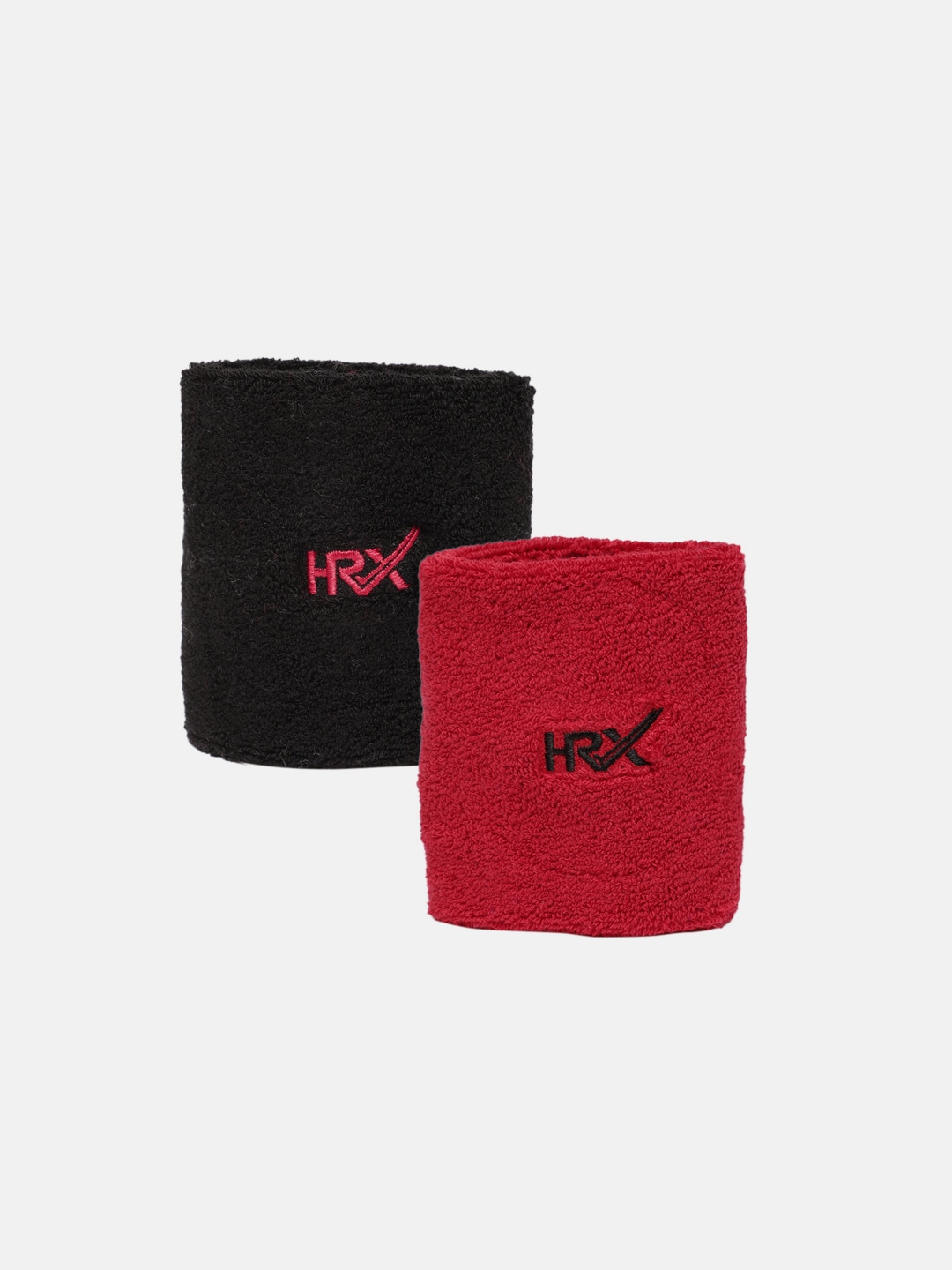 HRX by Hrithik Roshan Unisex Set of 2 Brand Logo Sports Sweat Wristbands Price in India