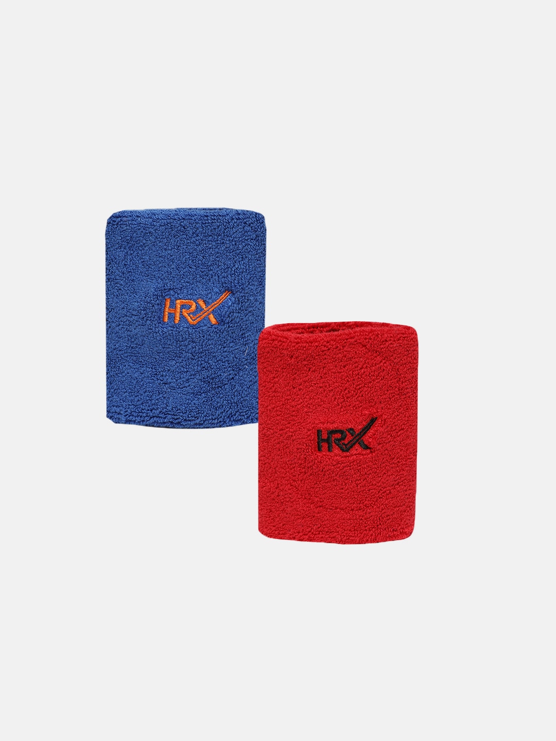 HRX by Hrithik Roshan Unisex Set of 2 Blue & Red Performance Wristbands Price in India