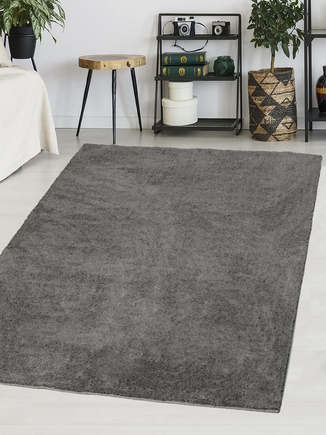 Saral Home Saral Home Charcoal-Grey Solid Anti-Skid Carpet